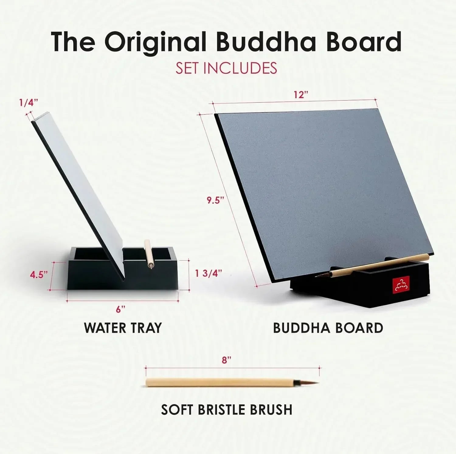 Buddha Board – The Original Water Painting Board for Mindfulness & Creativity – Unique Gift for Artists, Adults & Kids – Mess-Free Zen Art Supplies - Unique Gift Market