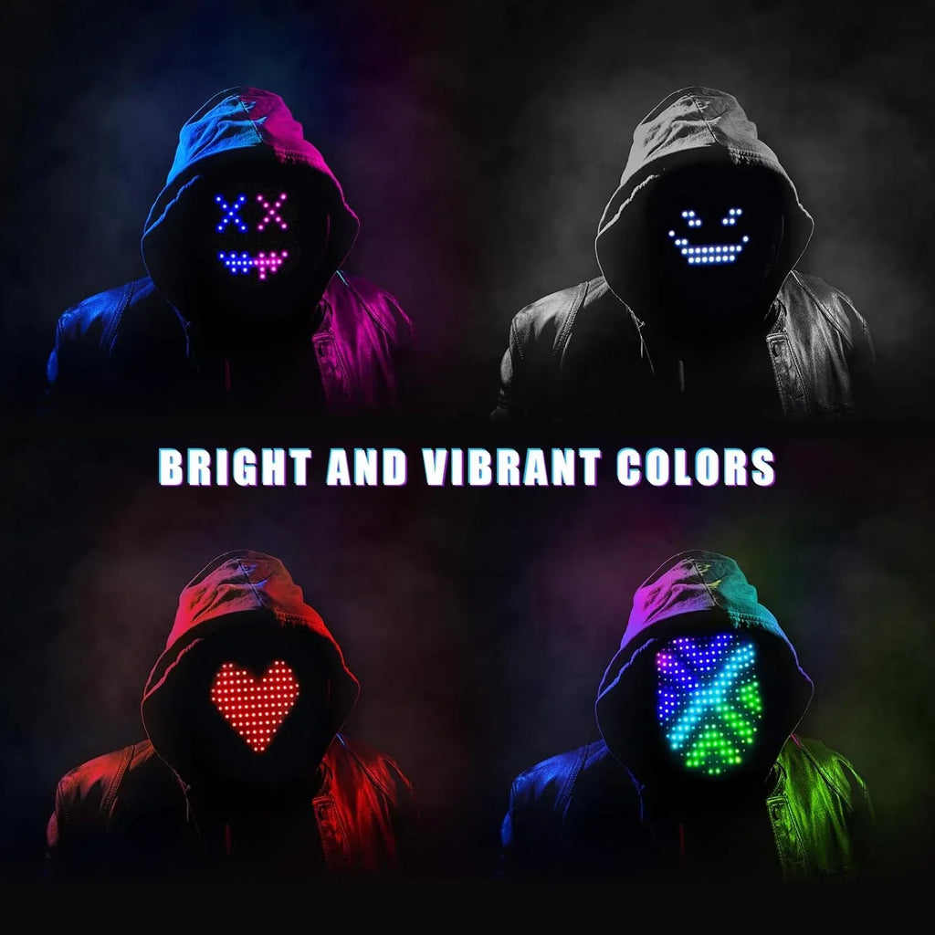 Mr.Pang LED Mask Light up Mask with Gesture Sensing, Cool Face Transforming Mask, Perfect Gifts for Halloween Christmas Birthday Cosplay Party - Unique Gift Market