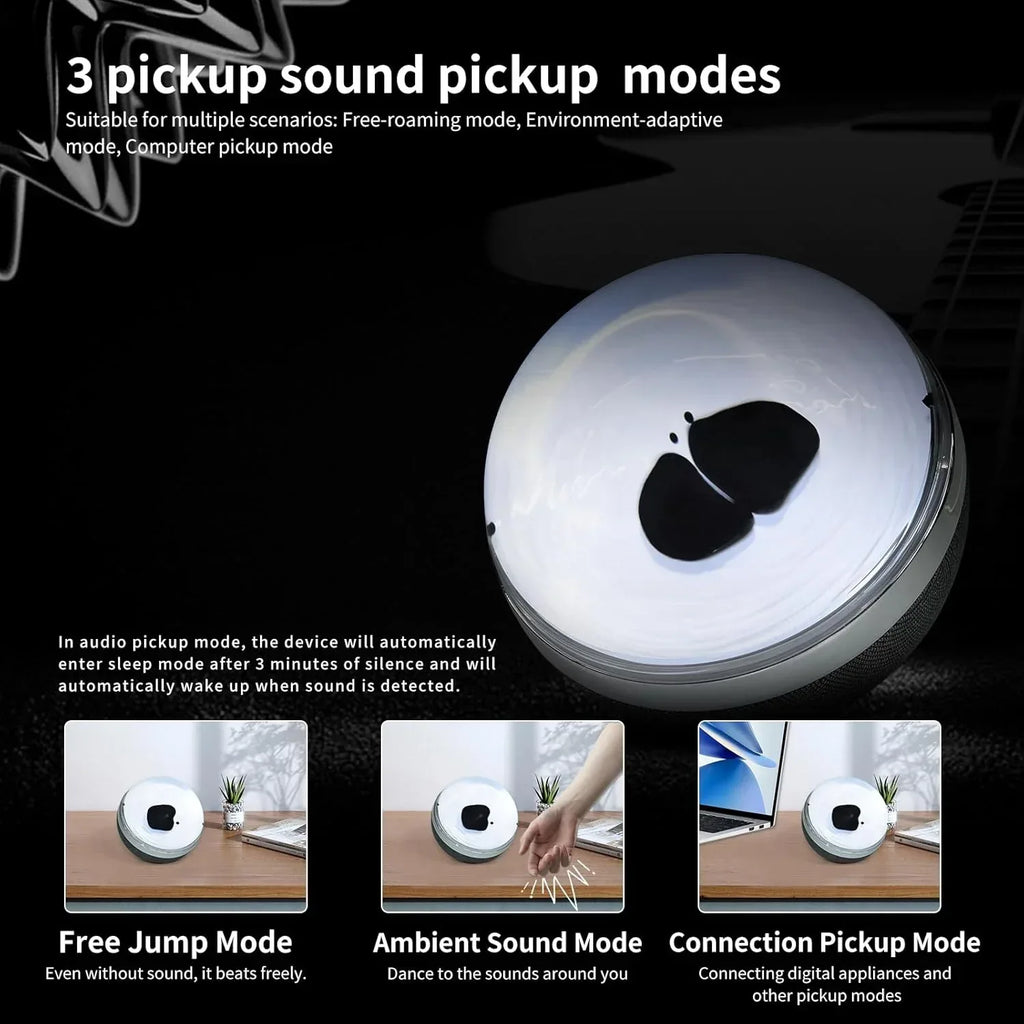 Liquid Motion Sound Visualizer Lamp, Compound-Venom Ferrofluid Desk Lamp, Dancing Ferrofluid with Music Rhythm, Desktop Decor with Back Light, Liquid Motion Lamp(Does Not Make Sound) - Unique Gift Market