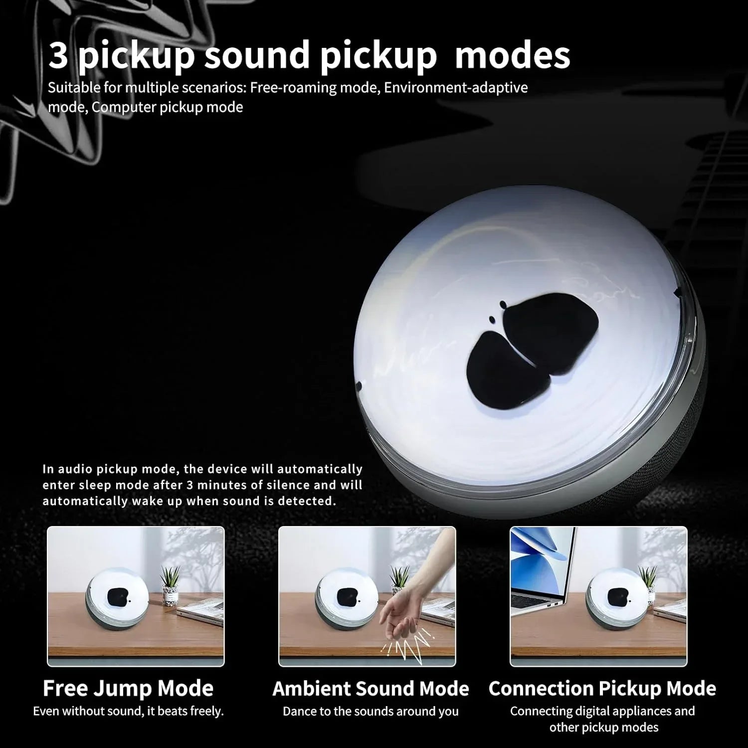 Liquid Motion Sound Visualizer Lamp, Compound-Venom Ferrofluid Desk Lamp, Dancing Ferrofluid with Music Rhythm, Desktop Decor with Back Light, Liquid Motion Lamp(Does Not Make Sound) - Unique Gift Market