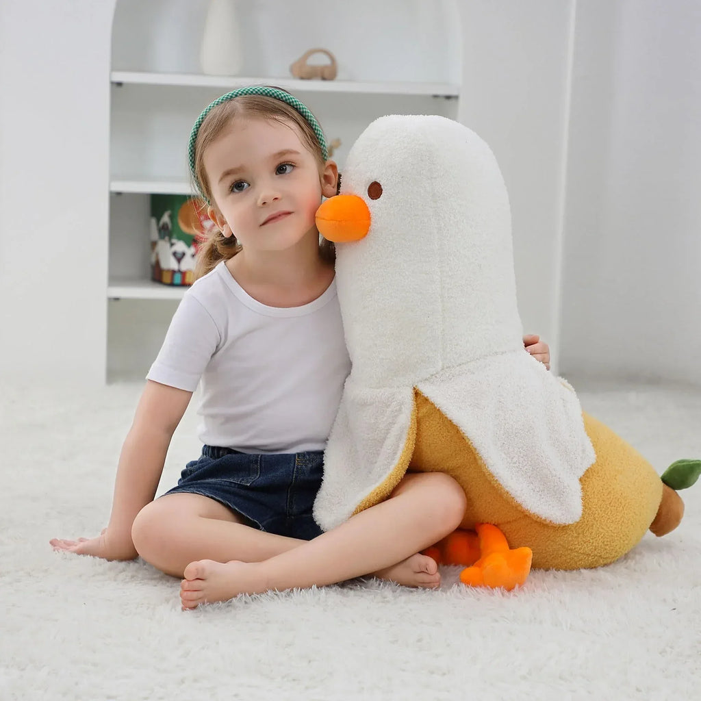 27.5" Big Banana Duck Plush, Duck Plush, Cute Banana Plushie Pillow Gift for Girls Boys Girlfriend Adults Kawaii Room Decor - Unique Gift Market