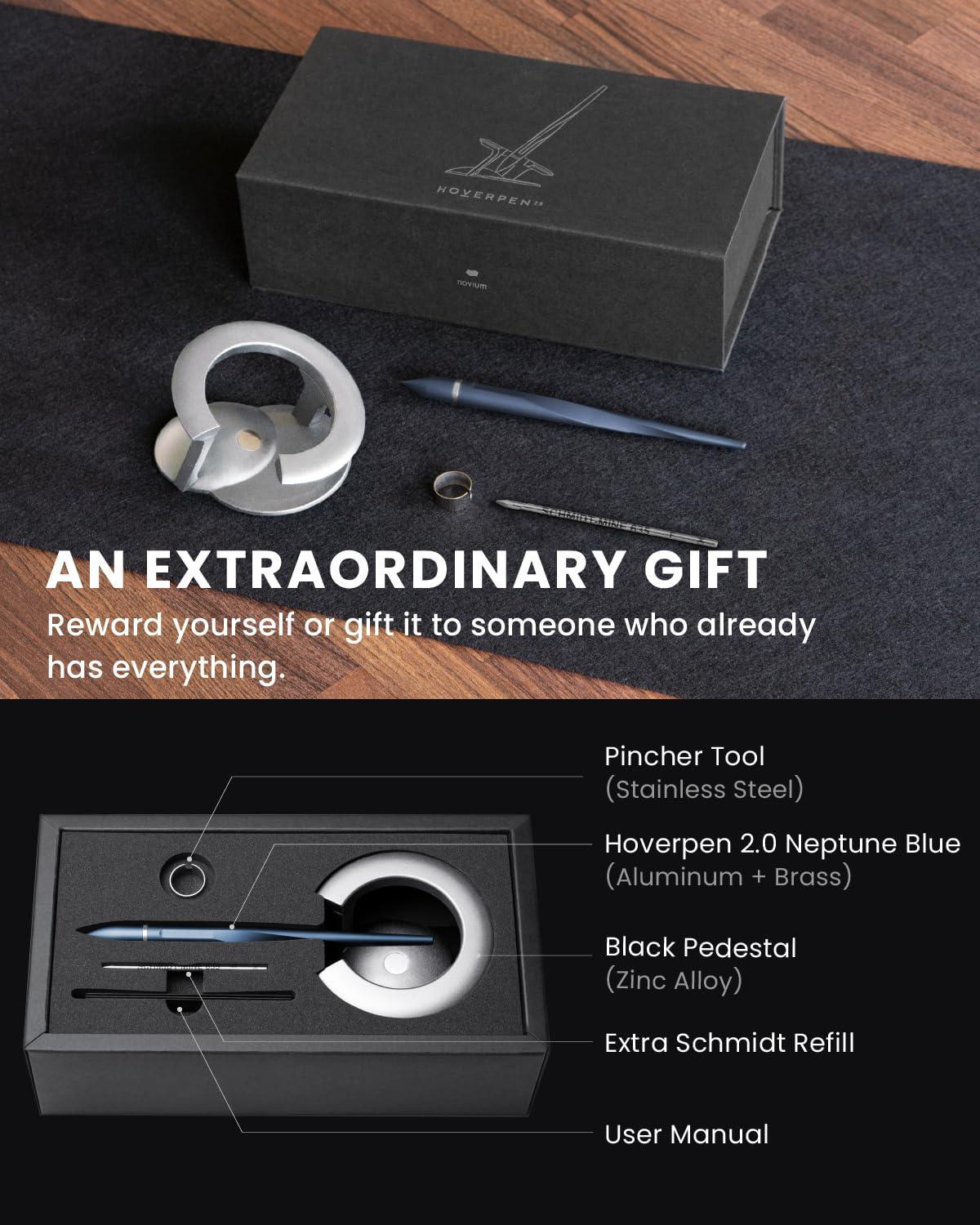 novium Hoverpen Interstellar, Mars Magma, Ballpoint Pen, Unisex, 23.5 Degree Angle, Schmidt Ballpoint Cartridges, Smooth Writing, No Spills, No Spotting, No Explosions - Unique Gift Market