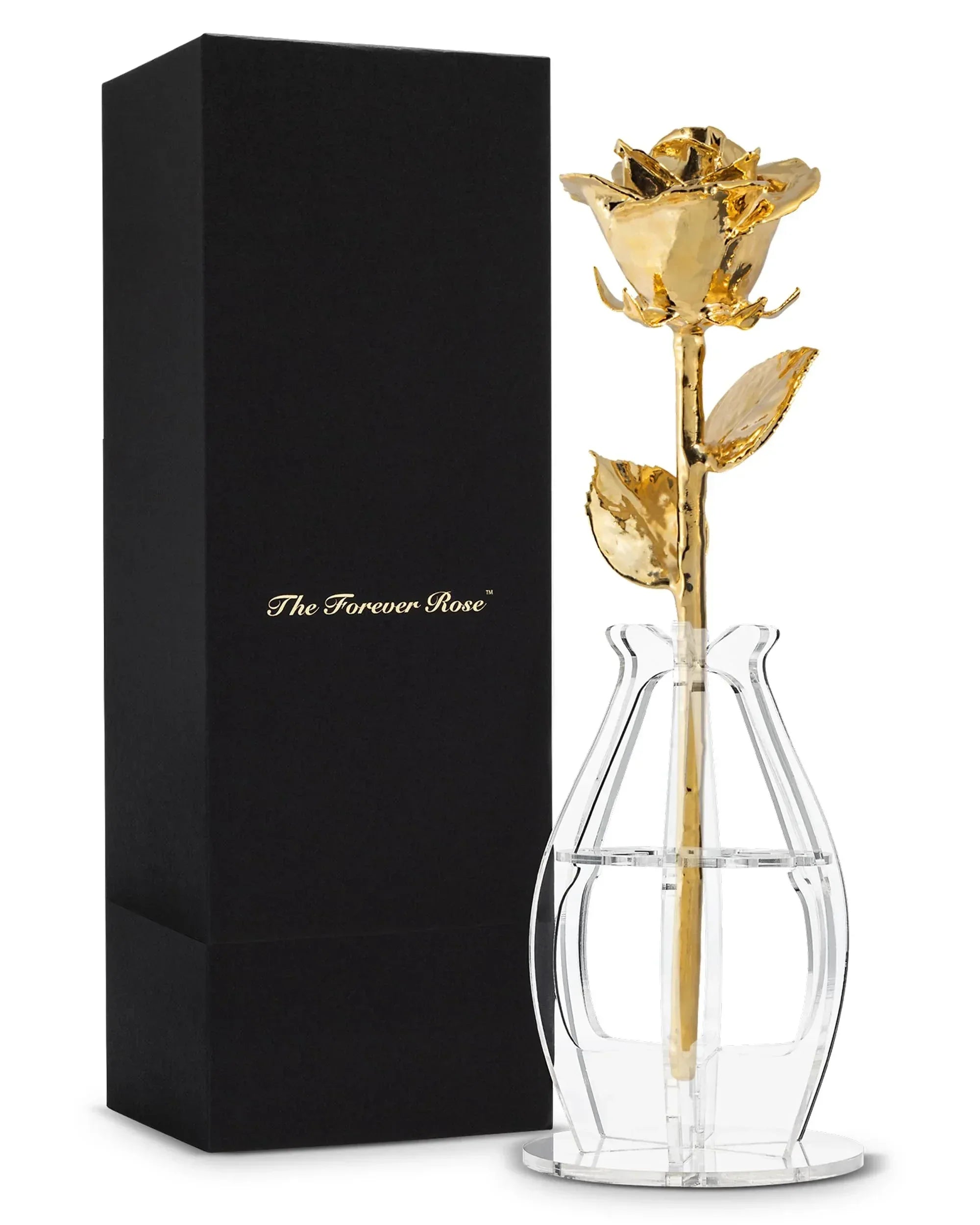 Forever Rose 24K Gold Dipped Real Rose – Handmade, Long-Lasting Preserved Flower in Gold Gift Box – Romantic Gift for Anniversary, Valentine's Day, Mother's Day, Birthday, Wedding, Wife, Girlfriend - Unique Gift Market