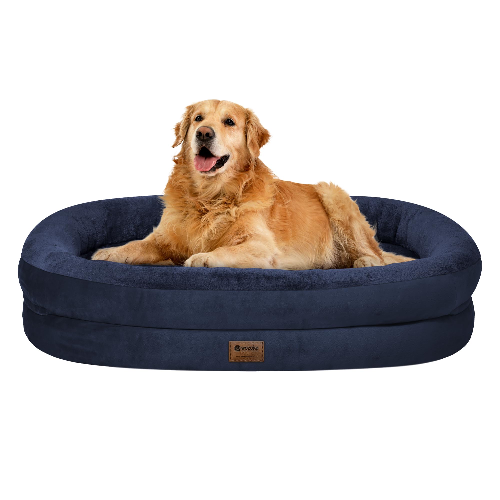 Giant Human Dog Bed for Adults and Pets, 74"x50"x12" Durable Memory Foam for Full-Body Comfort, Waterproof & Machine Washable Cover, Family Shared Lounger for Any Room, Grey