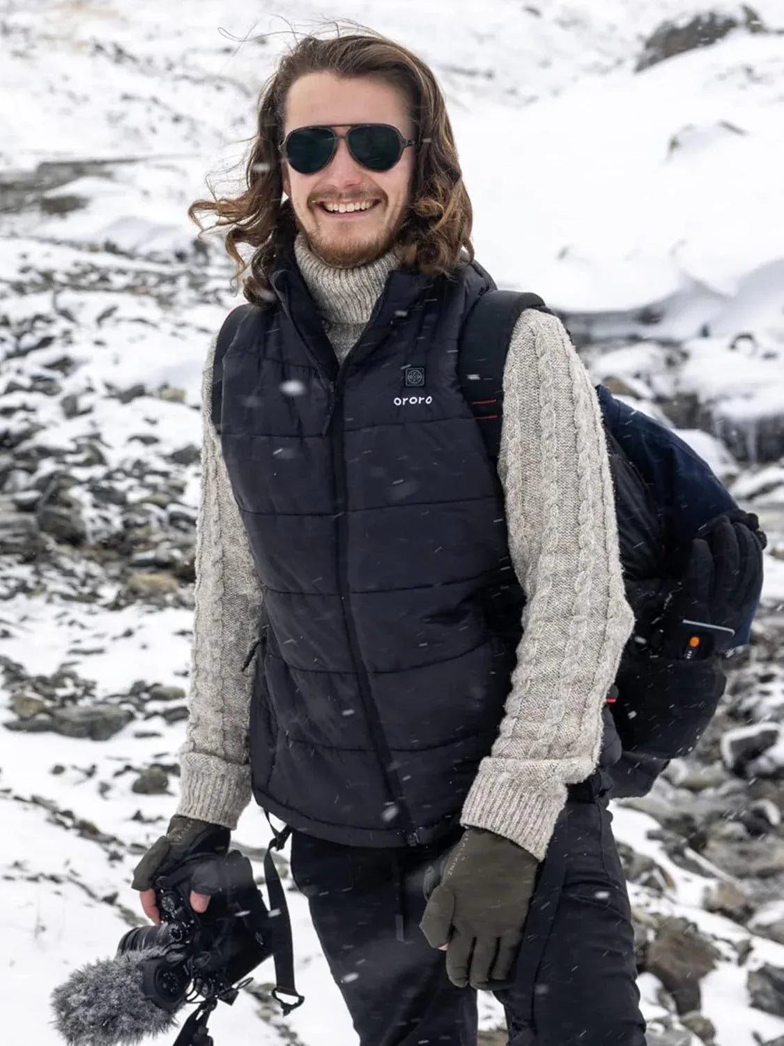 ORORO Men's Lightweight Heated Vest with USB-C Rechargeable Battery, Puffer Classic Heating Vest - Unique Gift Market