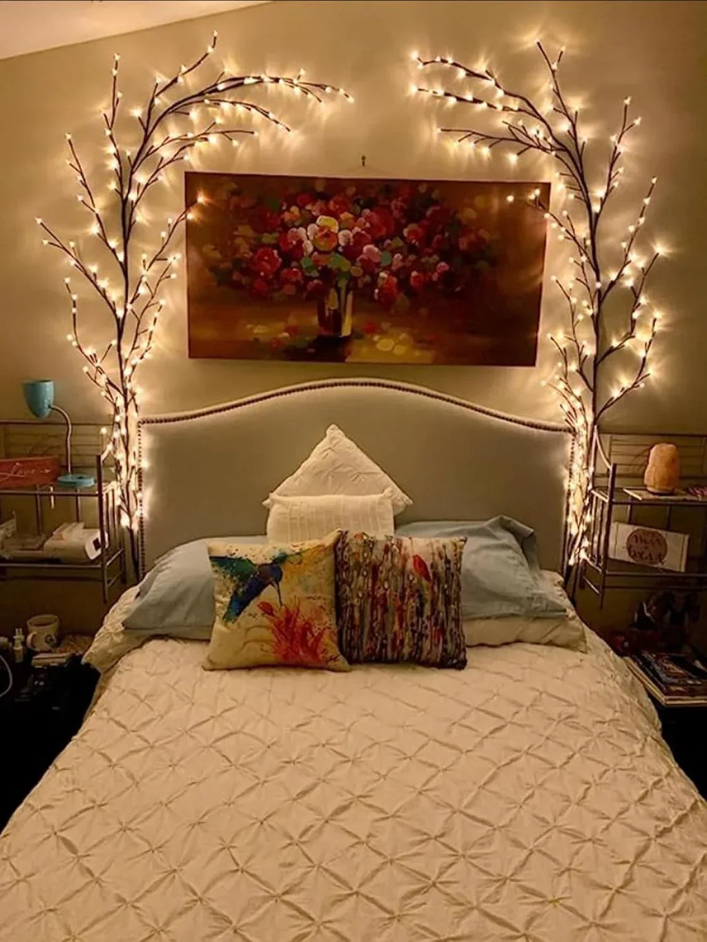 2PCS Enchanted Willow Vine Lights for Home Decor,Flexible DIY Lighted Branches with Remote On/Off Timer Dimmer,7.5FT Lighted Willow Vine 144LEDs for Bedroom Aesthetic Living Room Decor,Brown - Unique Gift Market