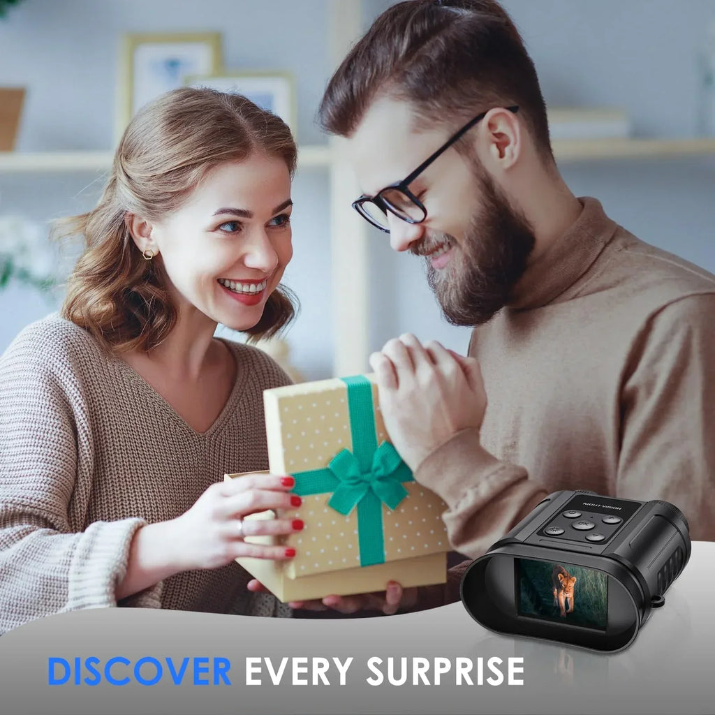 Gifts for Men and Teen Boys,Night Vision Goggles,Compact Night Vision Binoculars,32GB Card Included, Photo/Video Capture,Outdoor Tools for Education, Wildlife Watching,Gifts for Boy,Men,Father - Unique Gift Market
