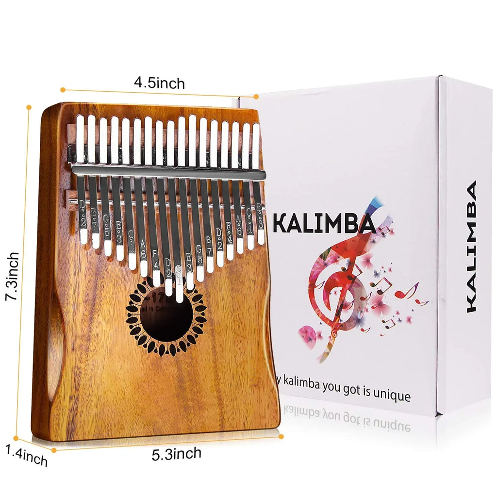 Kalimba Thumb Piano 17 Keys, Portable Mbira Finger Piano Gifts for Kids and Adults Beginners - Unique Gift Market