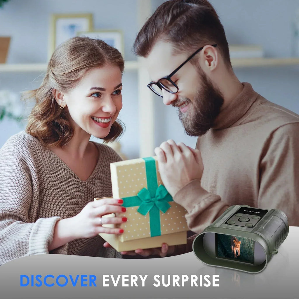 Gifts for Men and Teen Boys,Night Vision Goggles,Compact Night Vision Binoculars,32GB Card Included, Photo/Video Capture,Outdoor Tools for Education, Wildlife Watching,Gifts for Boy,Men,Father - Unique Gift Market