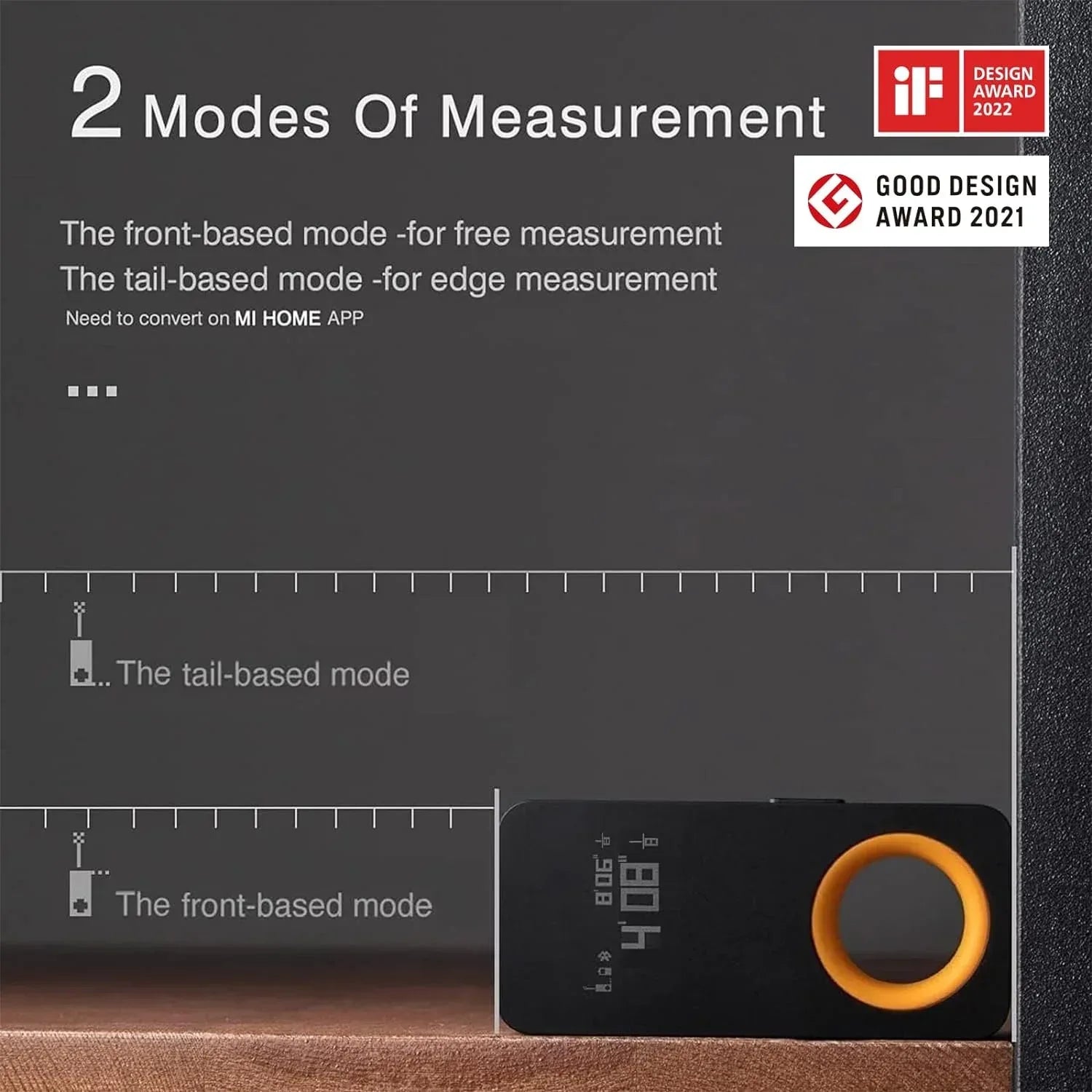 HOTO Laser Measuring Tool, Pocket-Size 98Ft Digital Laser Tape Measure ±2mm Accuracy, USB-C Rechargeable, OLED Display, Ft/M/in Unit Conversion, Real-time Data Sync, Cool Gadgets for Men & Home Use - Unique Gift Market