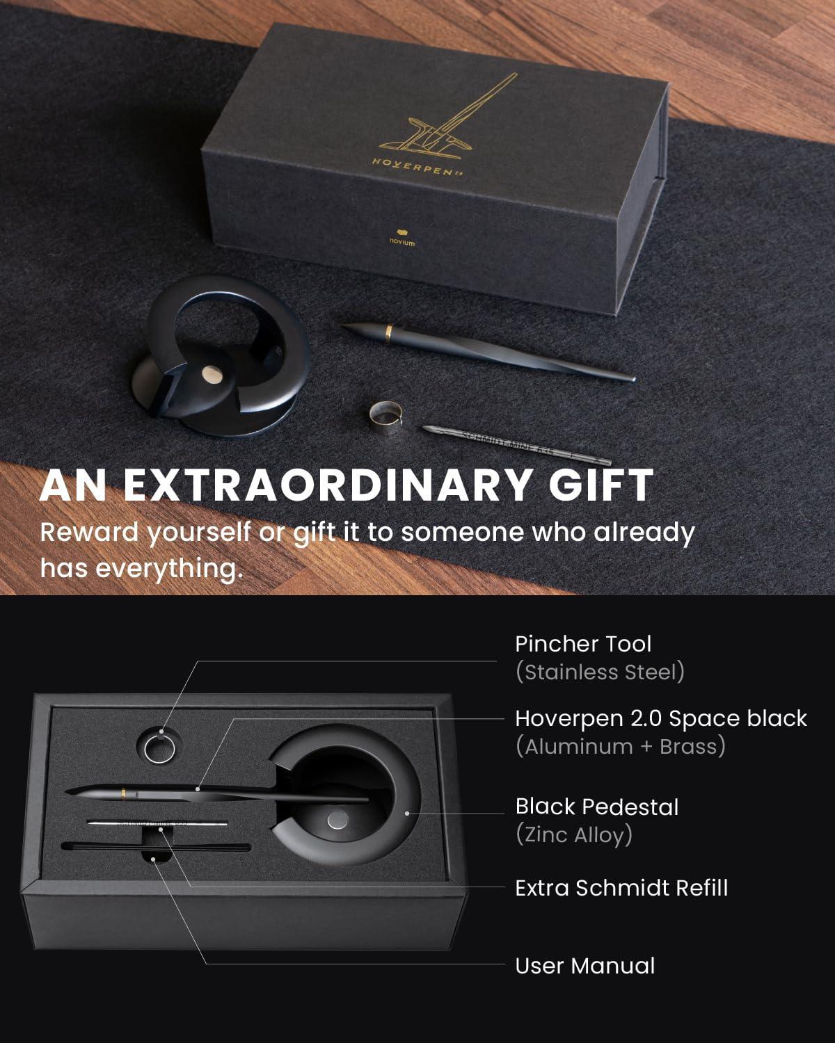 novium Hoverpen Interstellar, Mars Magma, Ballpoint Pen, Unisex, 23.5 Degree Angle, Schmidt Ballpoint Cartridges, Smooth Writing, No Spills, No Spotting, No Explosions - Unique Gift Market