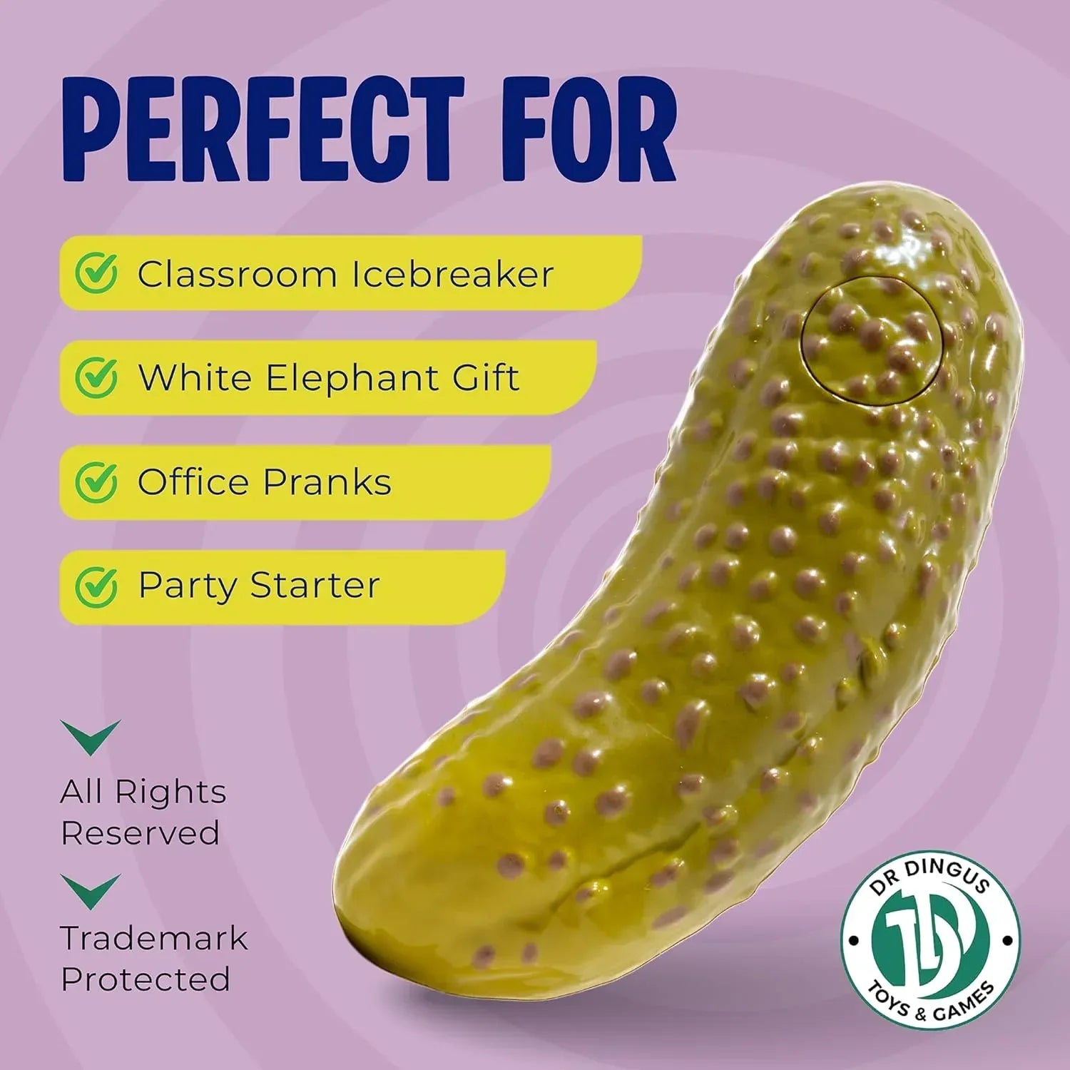Mystic Pickle - Magic Fortune Teller with +100 Witty Responses - Unveiling The Briny Secrets of The Universe - Endless Entertainment with Friends, Family, Classroom Students - Best Novelty Gag Gift! - Unique Gift Market