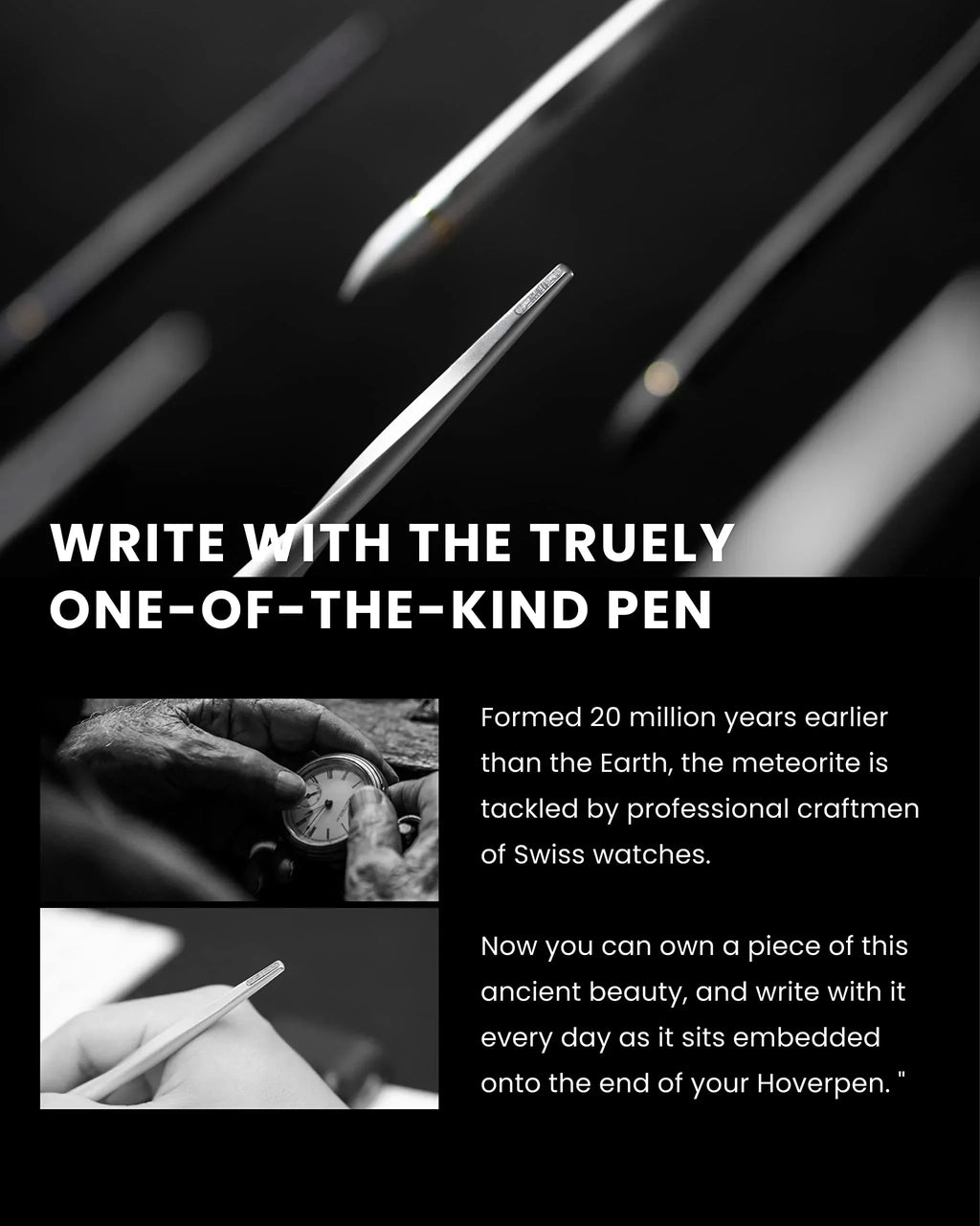 novium Hoverpen Interstellar, Mars Magma, Ballpoint Pen, Unisex, 23.5 Degree Angle, Schmidt Ballpoint Cartridges, Smooth Writing, No Spills, No Spotting, No Explosions - Unique Gift Market