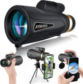 Birthday Gifts for Men Dad Husband Him Young, 12x60 Powerful Monocular Telescope with Phone Adapter & Tripod, SMC & BAK4 Prism, for Fathers Day, Hiking Gifts for Outdoors Lover
