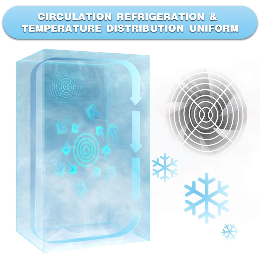 Antarctic Star 18L Beverage Refrigerator Cooler 24Can, Mini Fridge with Quiet Compressor, LED Light,Freestanding Small Fridge with Electronic Temperature Control for Home and Bar(40-61 ℉)