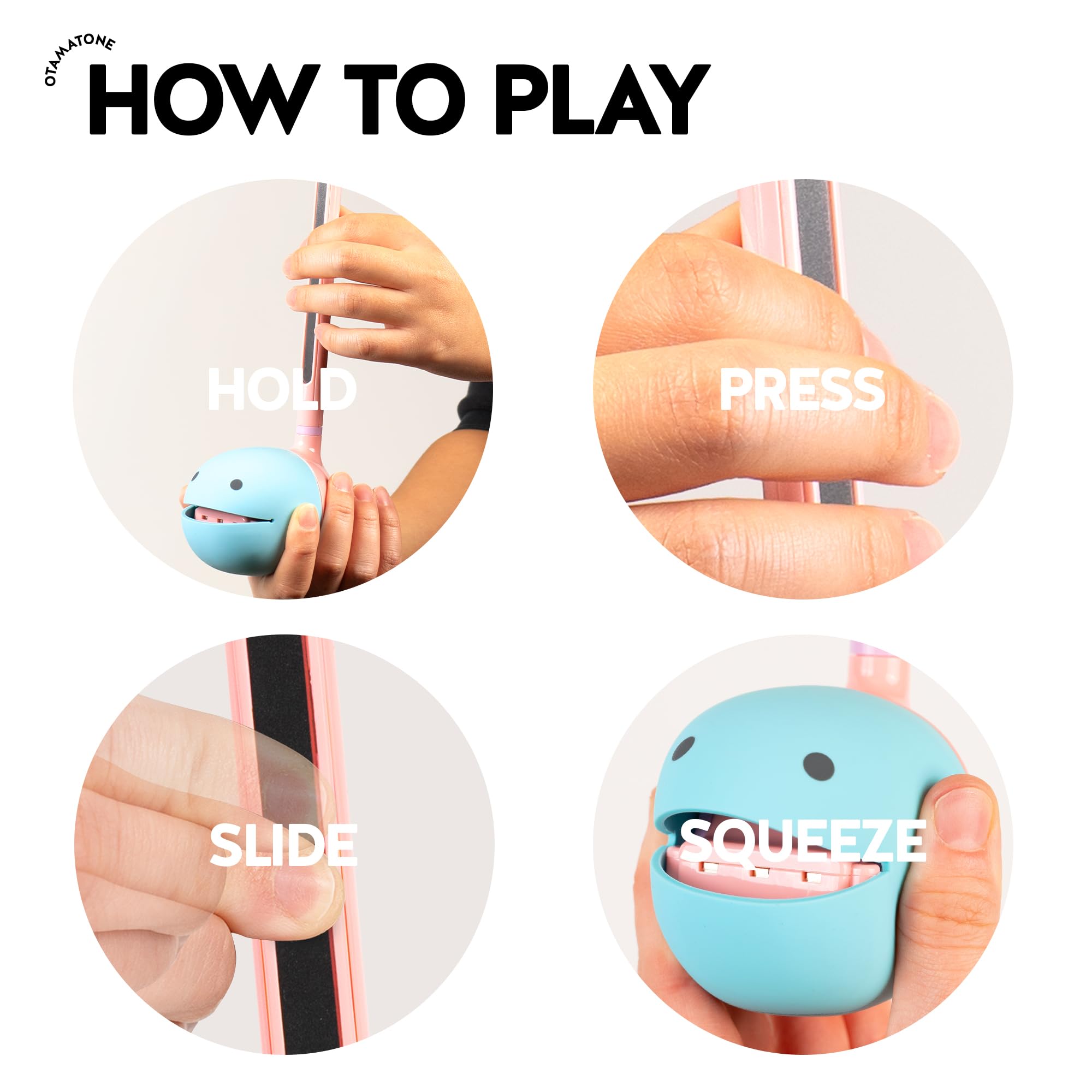 Otamatone Japanese Electronic Musical Instrument Portable Music Synthesizer from Japan by Maywa Denki Studio Award Winning, Educational Fun Gift for Children, Teens & Adults - Black