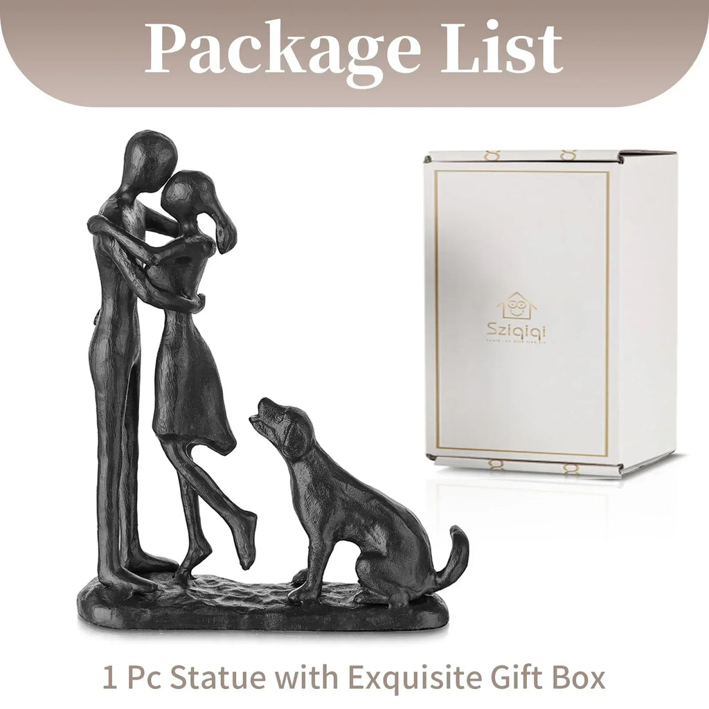 Sziqiqi Anniversary Wedding Gifts for Couple: 6th Anniversary Iron Gifts for Him Her Women Couples - 6 Year Wedding Gift for Christmas Valentines Birthday - Couple Dancing Figurines - Unique Gift Market