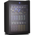 Antarctic Star 18L Beverage Refrigerator Cooler 24Can, Mini Fridge with Quiet Compressor, LED Light,Freestanding Small Fridge with Electronic Temperature Control for Home and Bar(40-61 ℉)