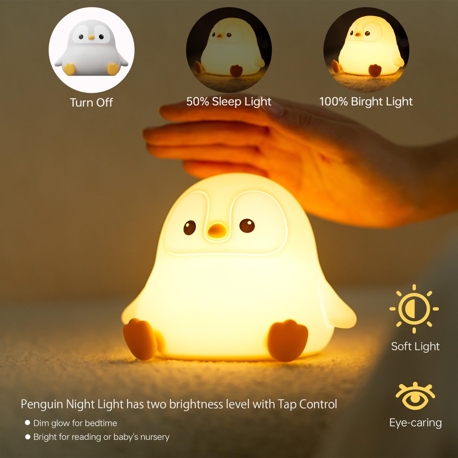Axolotl Night Light for Kids, Cute Axolotl Lamp Silicone Baby Nursery Night Lamp, Dimmable Squishy Touch Bedside Lamps, Adorable Rechargeable Animal Lamps Gifts Kawaii Room Decor for Kids Girls Boys