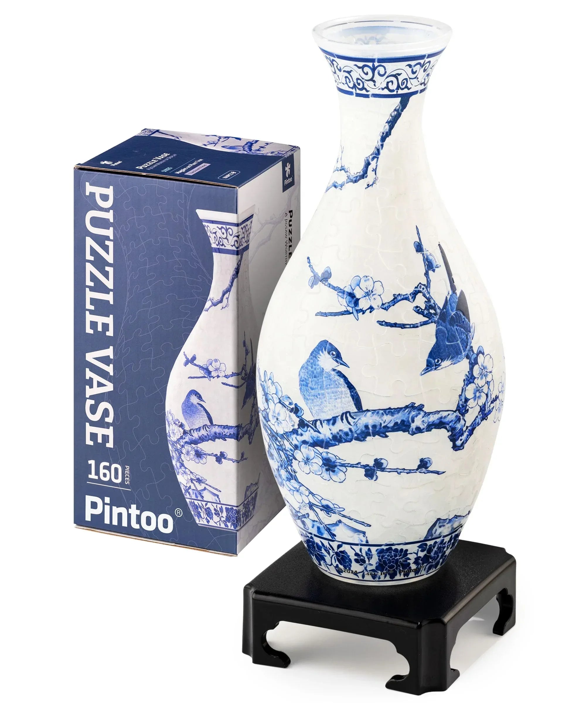 Pintoo 3D Puzzle Vase Unique Flower Vase Made by 160 Curved Plastic Puzzle Pieces House Warming Gift for Flower Arrangements and Home Decoration - [S1034] (Classic, Colorful Leaves) - Unique Gift Market
