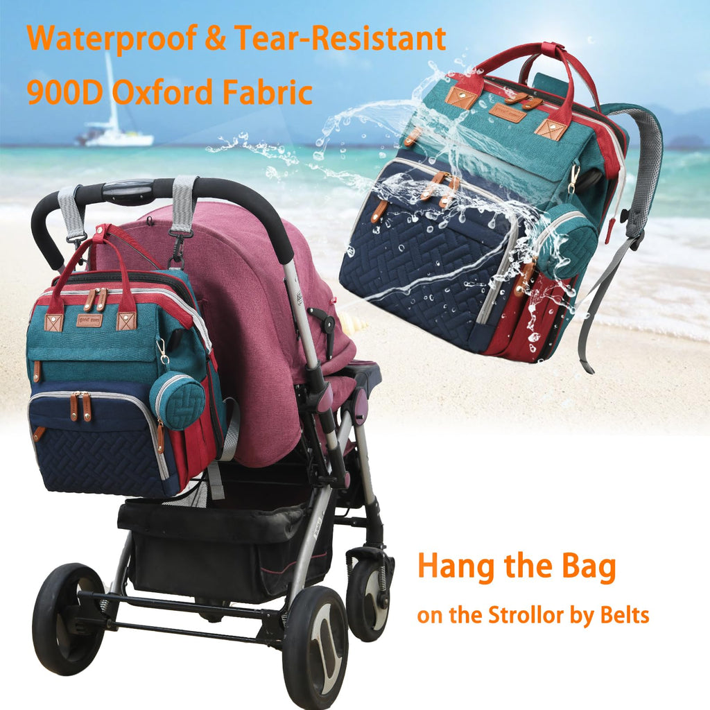 Baby Diaper Bags with Changing Station, Waterproof Diaper Bag Backpack for Moms Dads with USB Charging Port, Baby Shower Gifts, Large Capacity diaper backpack, Grey