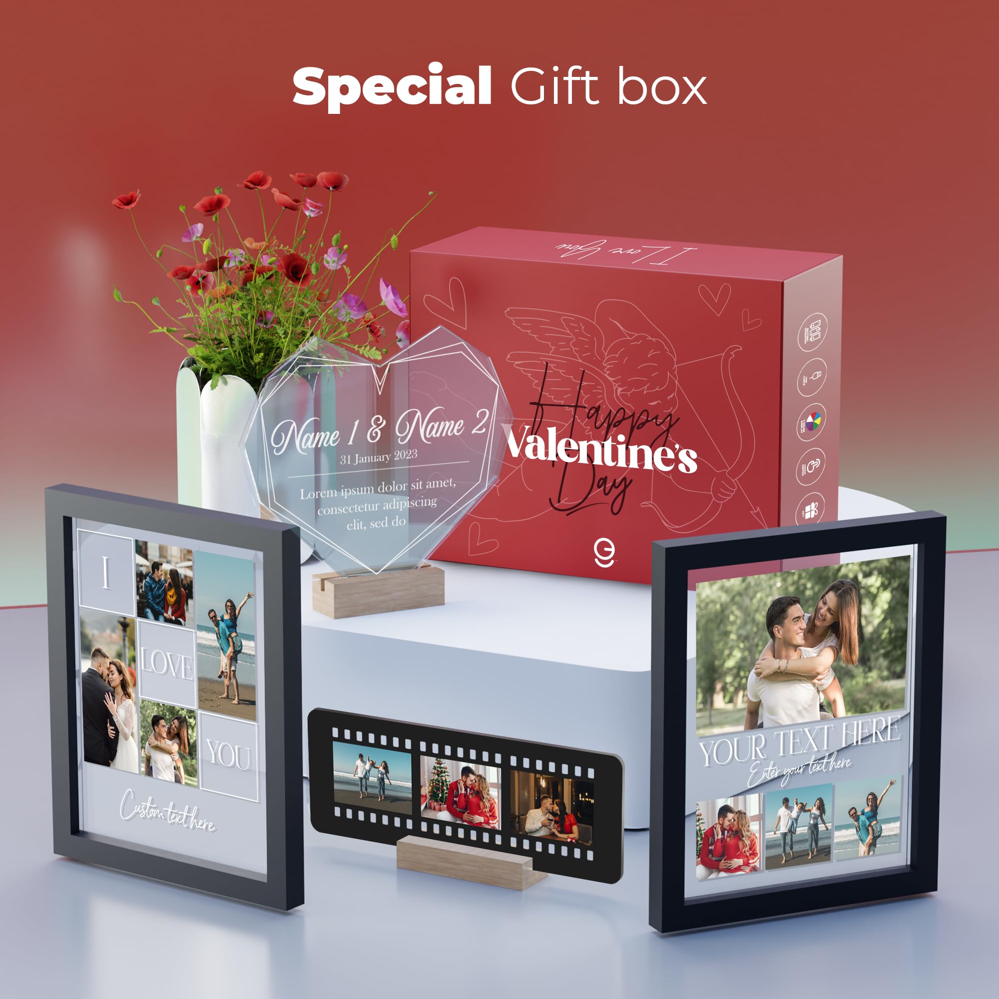 EGD Custom Spotify Plaque for Gifts for Her Him | Choose Your Photo & Song for Customized Gifts for Women Men | Gift for Wife Husband | Gift for Couples (E. Classic Song Plaque)