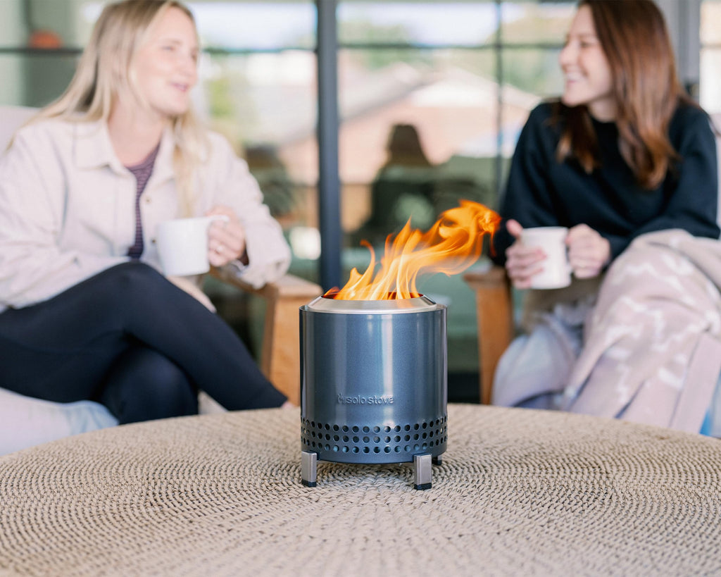 Solo Stove Mesa XL, 7 Inch Tabletop Fire Pit with Stand - Smokeless, Stainless Steel Fire Pit for Camping, Outdoor & Patio- Wood Burning or Pellet Fueled Portable Bonfire, 2.3lbs, Ash