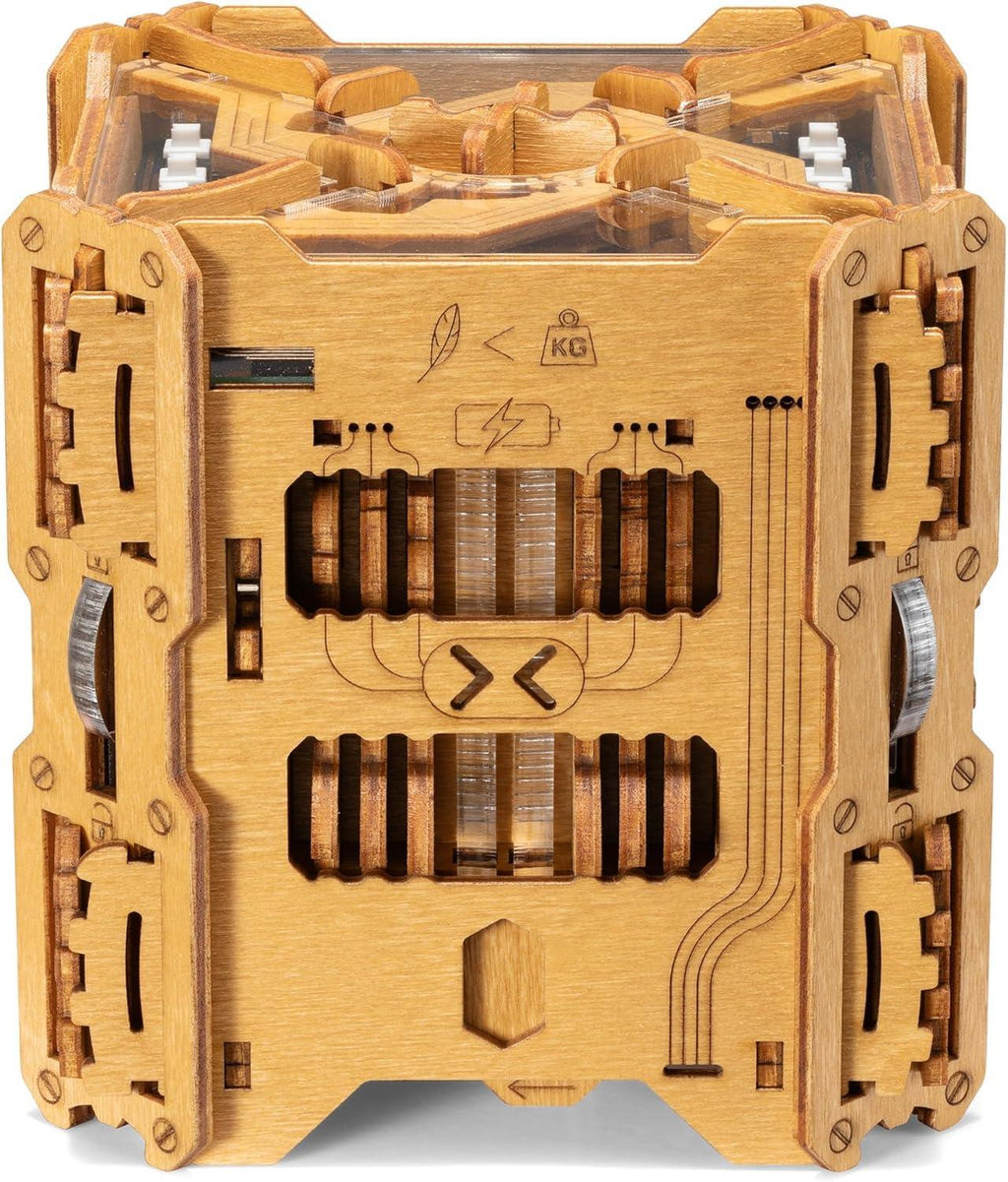 Tesla Box - Electronic Puzzle Box - Escape Room Game in a Box - Brain Teaser - 3D Wooden Puzzle for Adults - Money Puzzle Box for Cash Gift - Birthday GiftBox MoneyBox - Unique Gift Market
