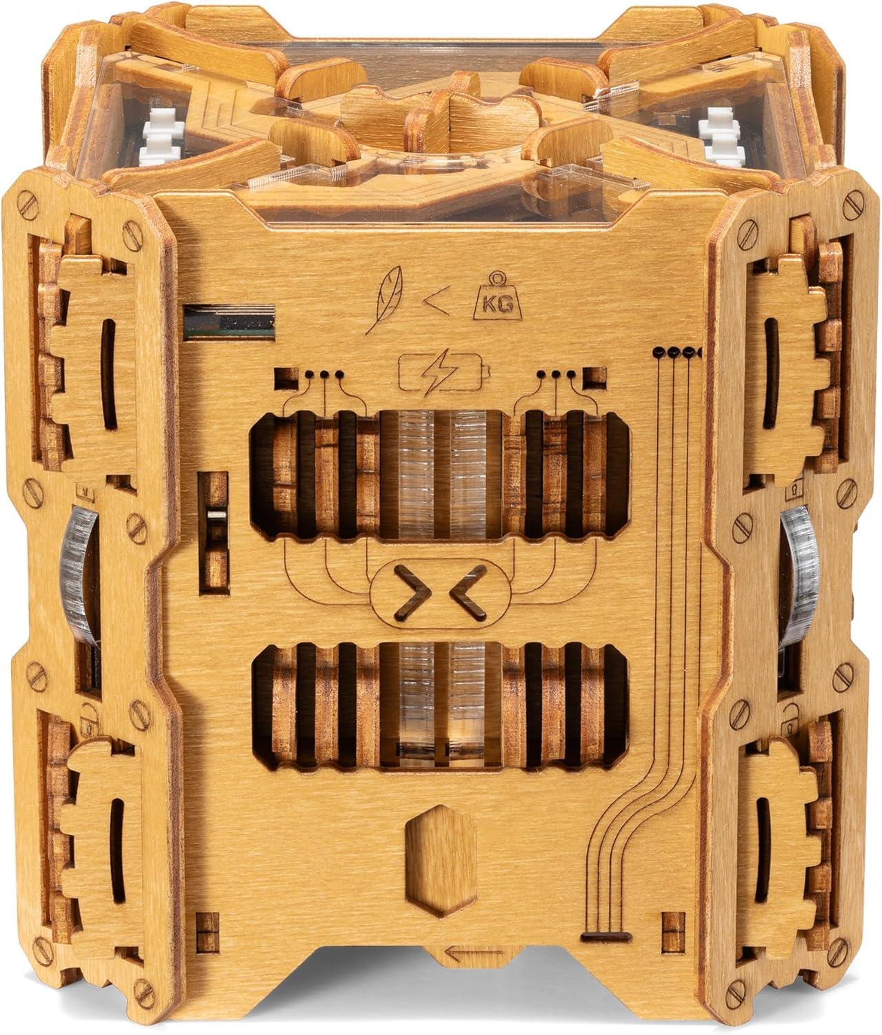 Tesla Box - Electronic Puzzle Box - Escape Room Game in a Box - Brain Teaser - 3D Wooden Puzzle for Adults - Money Puzzle Box for Cash Gift - Birthday GiftBox MoneyBox - Unique Gift Market