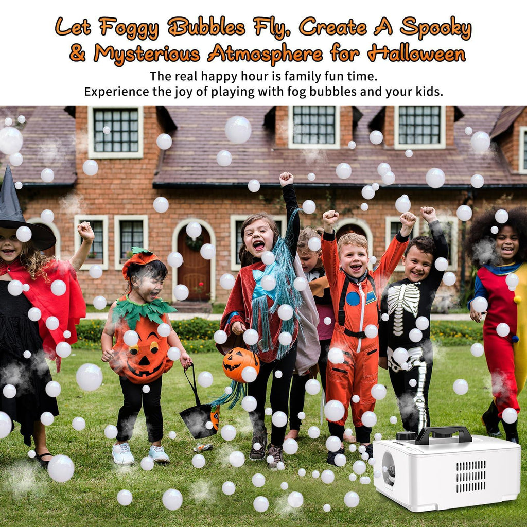 Fog Bubble Machine, 2 in 1 Smoke Bubble Maker, 400W No-Spill Smoke Bubble Blower, Make Colorful Bubbles | White Fog Bubbles for Indoor Outdoor Birthday Halloween Party - Unique Gift Market