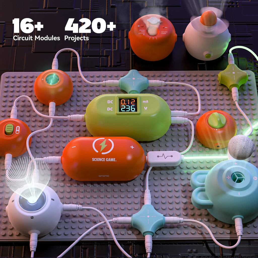Science Kits for Kids - STEM Kits for Kids, Electronics Exploration Kit, Over 420 Projects, 35 Circuit Parts, STEM Educational Toy Gifts for Kid Boys Girls Ages 3 4 5 6 7 8 9 10 11 12 - Unique Gift Market