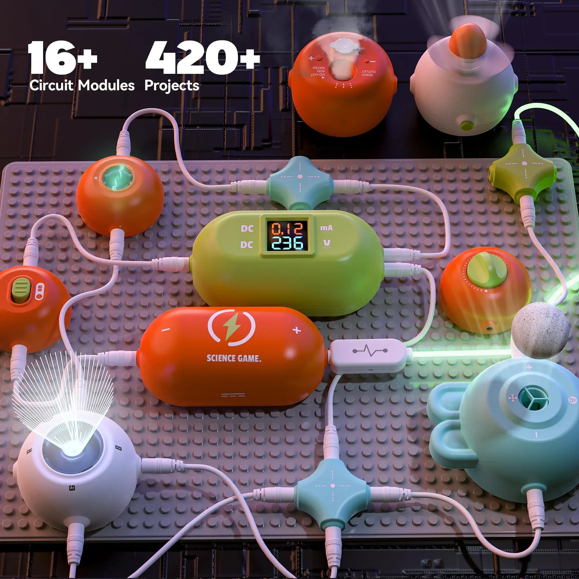 Science Kits for Kids - STEM Kits for Kids, Electronics Exploration Kit, Over 420 Projects, 35 Circuit Parts, STEM Educational Toy Gifts for Kid Boys Girls Ages 3 4 5 6 7 8 9 10 11 12 - Unique Gift Market