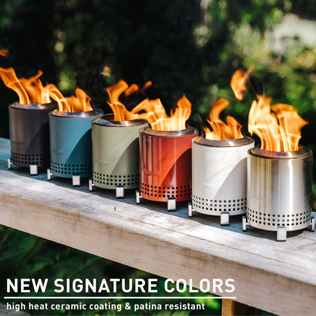 Solo Stove Mesa XL, 7 Inch Tabletop Fire Pit with Stand - Smokeless, Stainless Steel Fire Pit for Camping, Outdoor & Patio- Wood Burning or Pellet Fueled Portable Bonfire, 2.3lbs, Ash