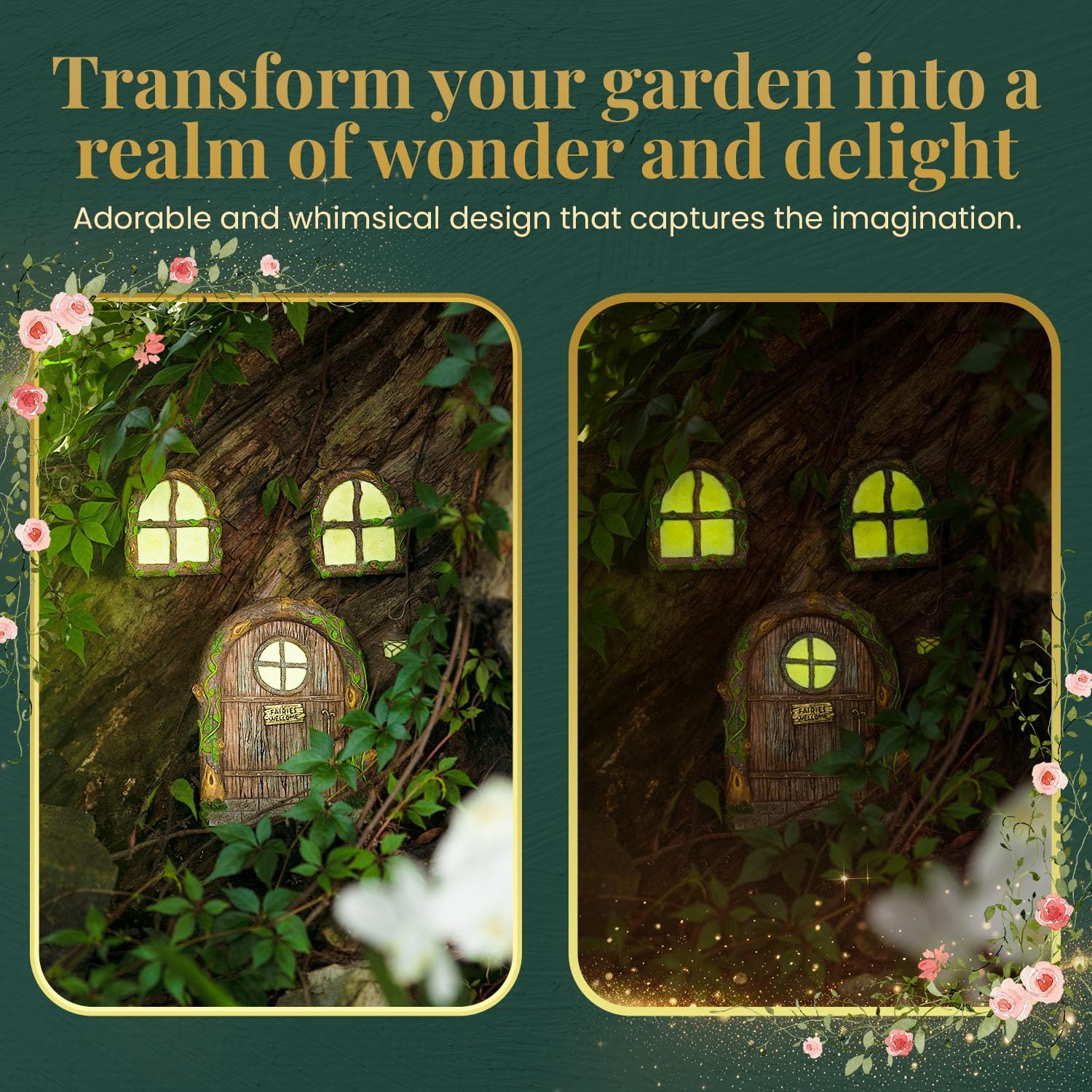 Fairy Doors for Trees, Fairy Door, Fairy Garden, Fairy Garden Accessories Outdoor kit, Fairy Doors for Trees Outdoor, Gnome House