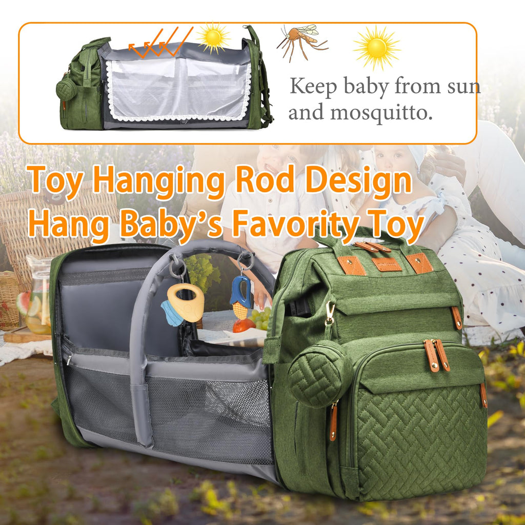 Baby Diaper Bags with Changing Station, Waterproof Diaper Bag Backpack for Moms Dads with USB Charging Port, Baby Shower Gifts, Large Capacity diaper backpack, Grey