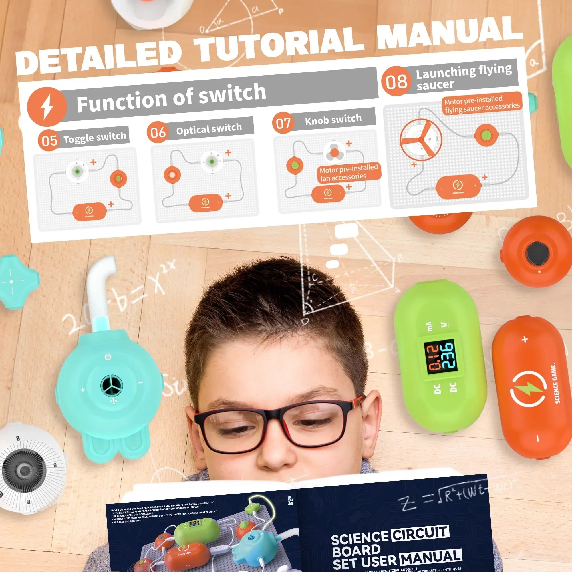Science Kits for Kids - STEM Kits for Kids, Electronics Exploration Kit, Over 420 Projects, 35 Circuit Parts, STEM Educational Toy Gifts for Kid Boys Girls Ages 3 4 5 6 7 8 9 10 11 12 - Unique Gift Market