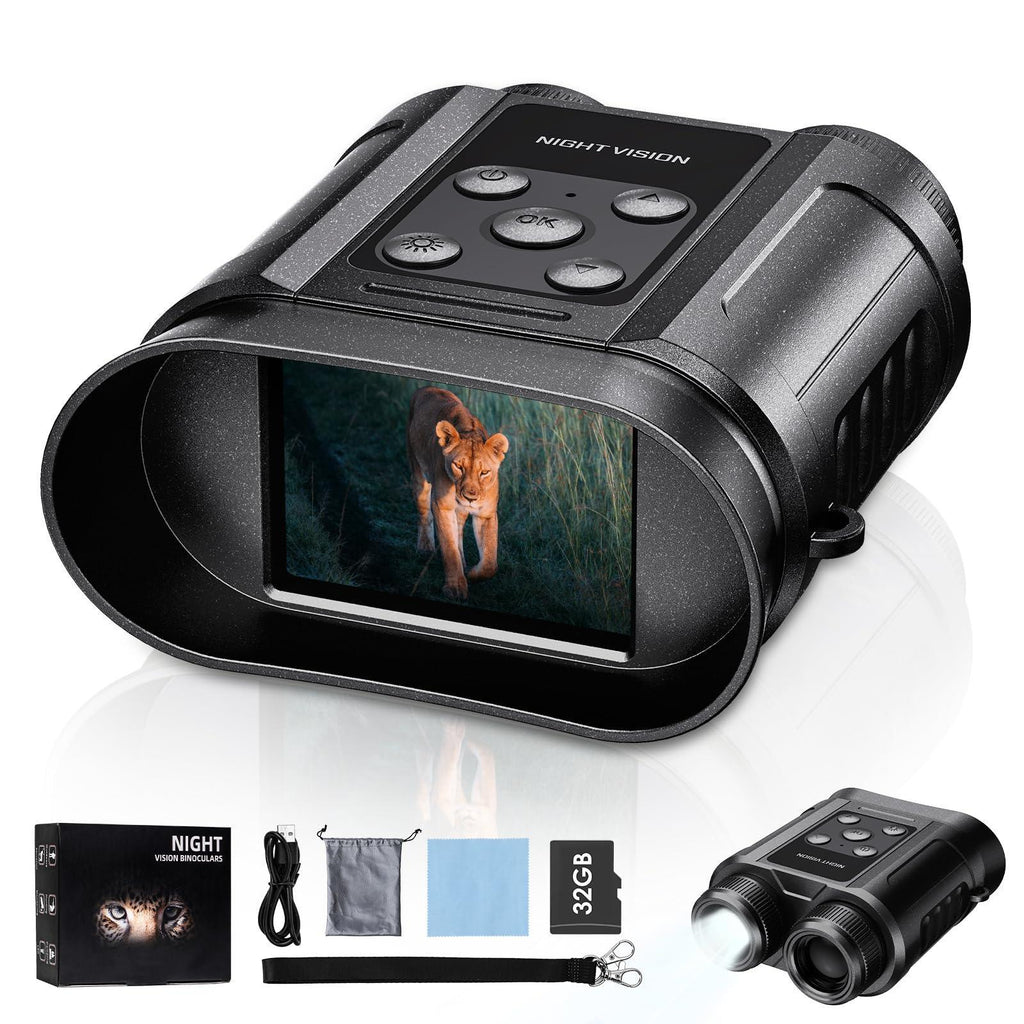 Gifts for Men and Teen Boys,Night Vision Goggles,Compact Night Vision Binoculars,32GB Card Included, Photo/Video Capture,Outdoor Tools for Education, Wildlife Watching,Gifts for Boy,Men,Father - Unique Gift Market