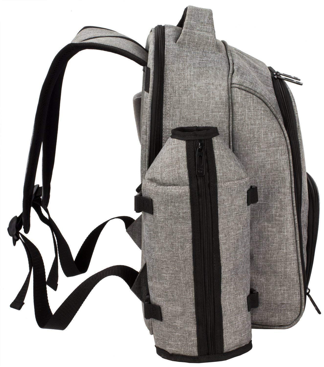 Hap Tim Picnic Basket Backpack for 2 Person with 2 Insulated Cooler Compartment, Wine Holder, Fleece Blanket, Cutlery Set, Wedding Gifts for Couples, Bridal Shower Gifts, Engagement Gifts - Unique Gift Market