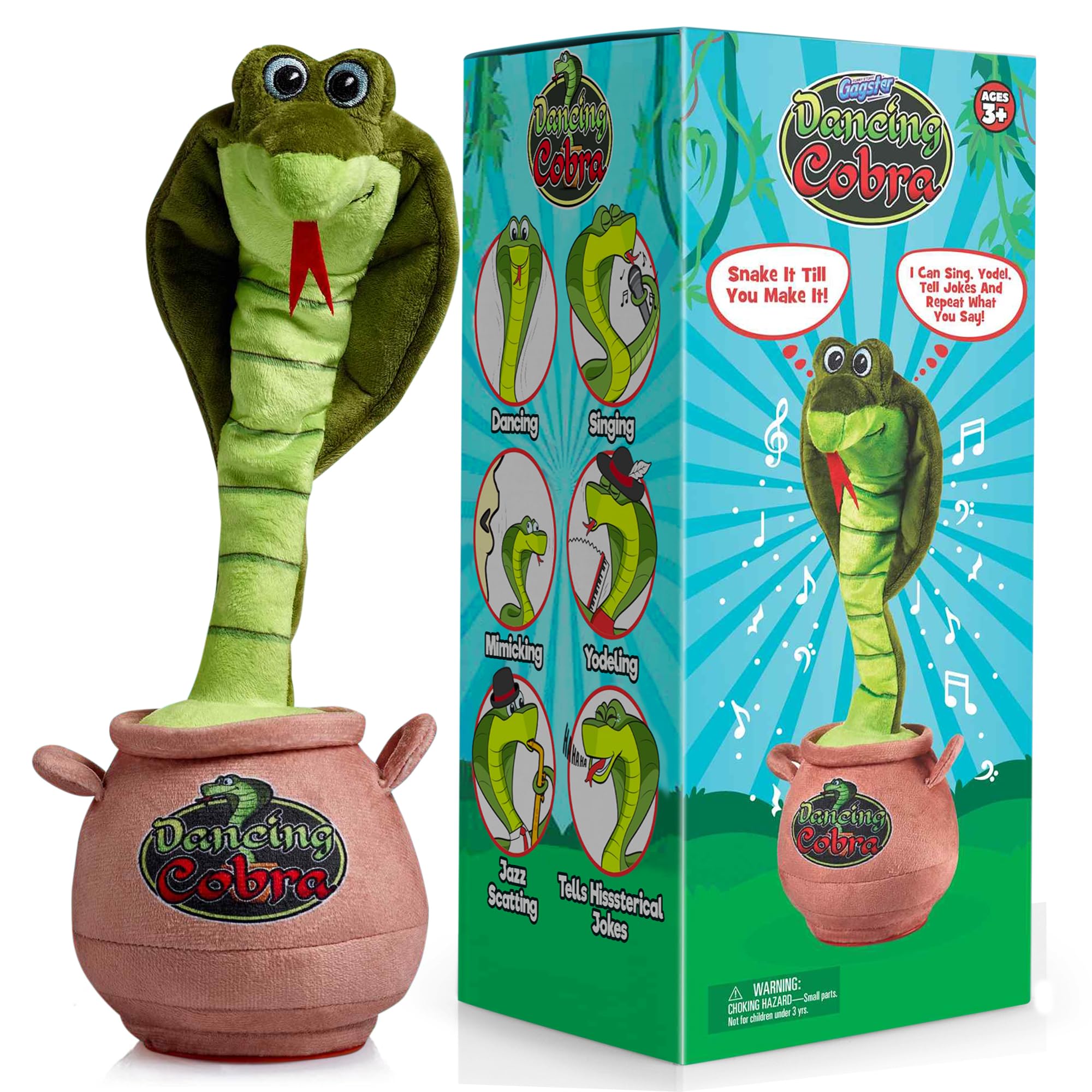 Gagster Dancing Hot Dog - Sings, Yodels, Tells Jokes - Funny Talking Decor Toy for Kids & Adults