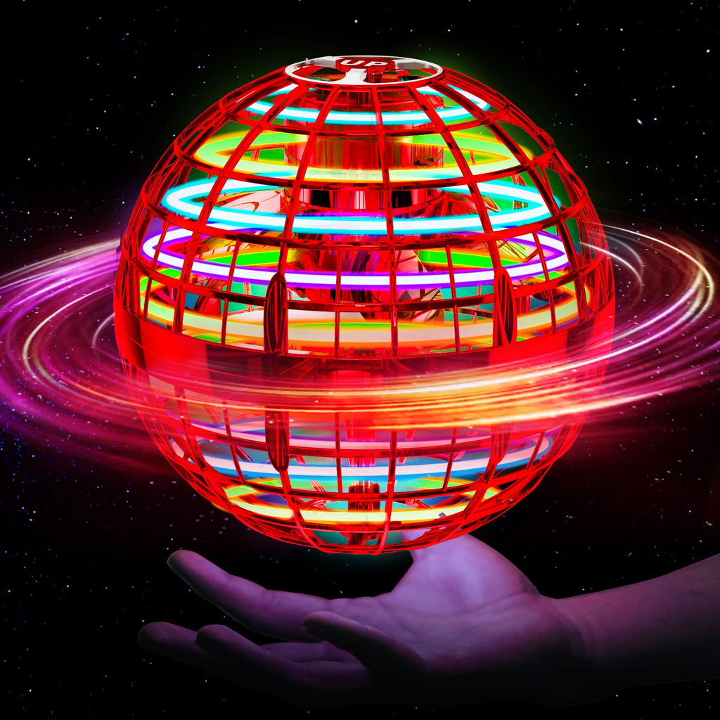 Flying Orb Ball (Blue, 2025 Upgraded) with Dazzling Lights, Magic Hover Spinner, Cool Boomerang Drone, Floating Cosmic Globe, Kids Toys Gifts for 6 7 8 9 10 Year Old Boys Girls