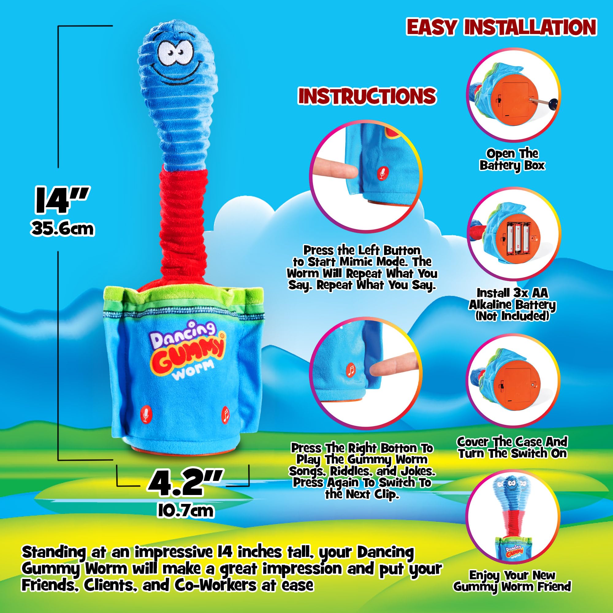 Gagster Dancing Hot Dog - Sings, Yodels, Tells Jokes - Funny Talking Decor Toy for Kids & Adults