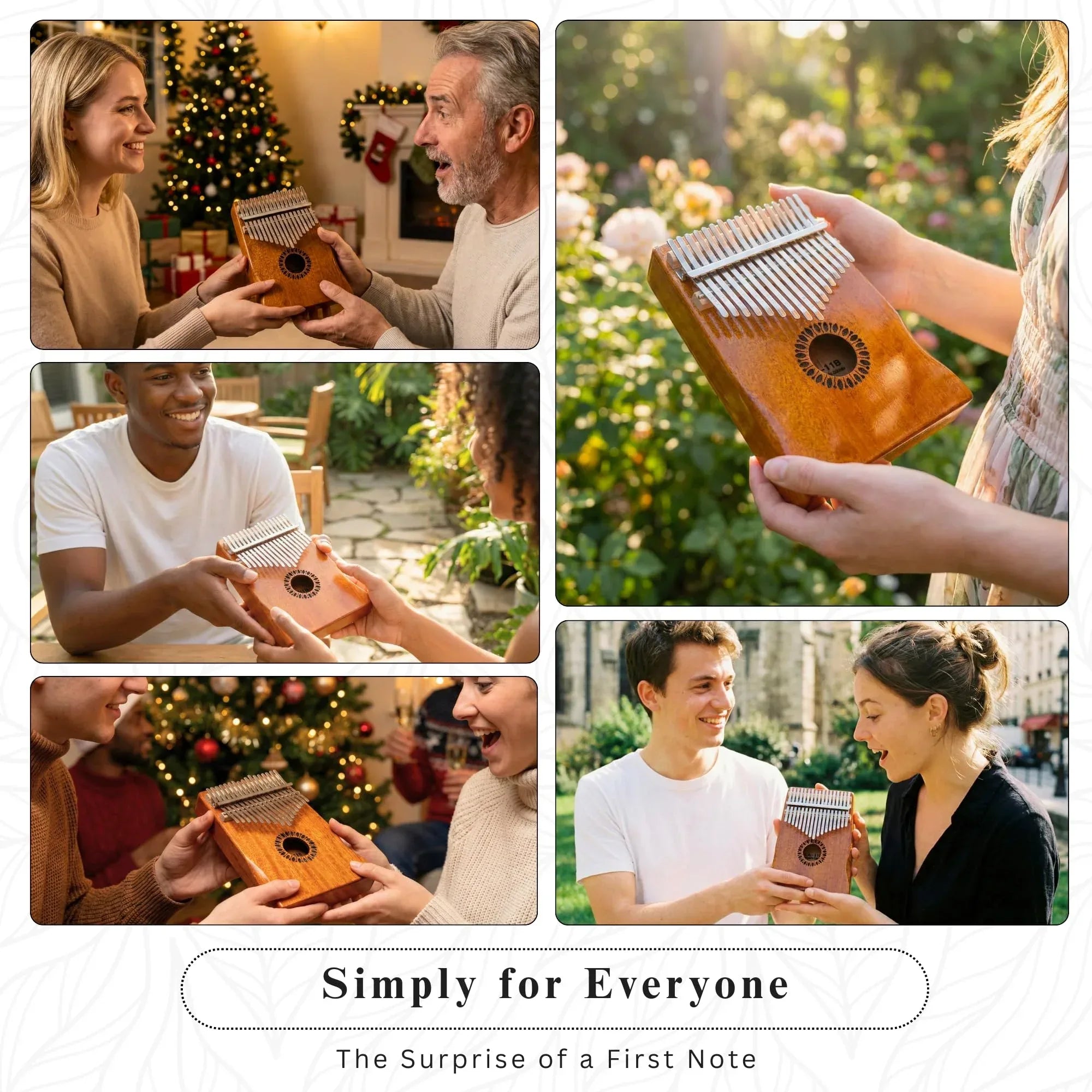 Kalimba Thumb Piano 17 Keys, Portable Mbira Finger Piano Gifts for Kids and Adults Beginners - Unique Gift Market