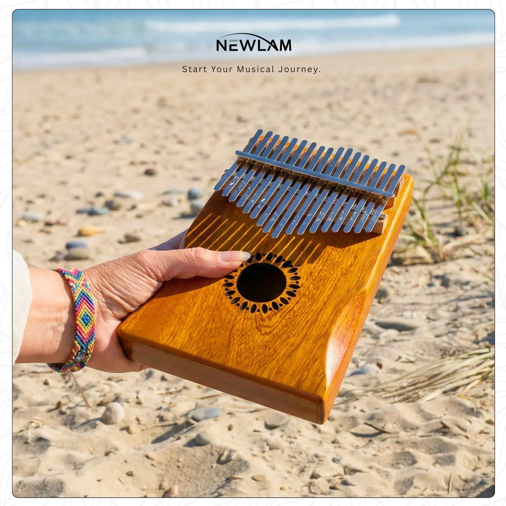 Kalimba Thumb Piano 17 Keys, Portable Mbira Finger Piano Gifts for Kids and Adults Beginners - Unique Gift Market