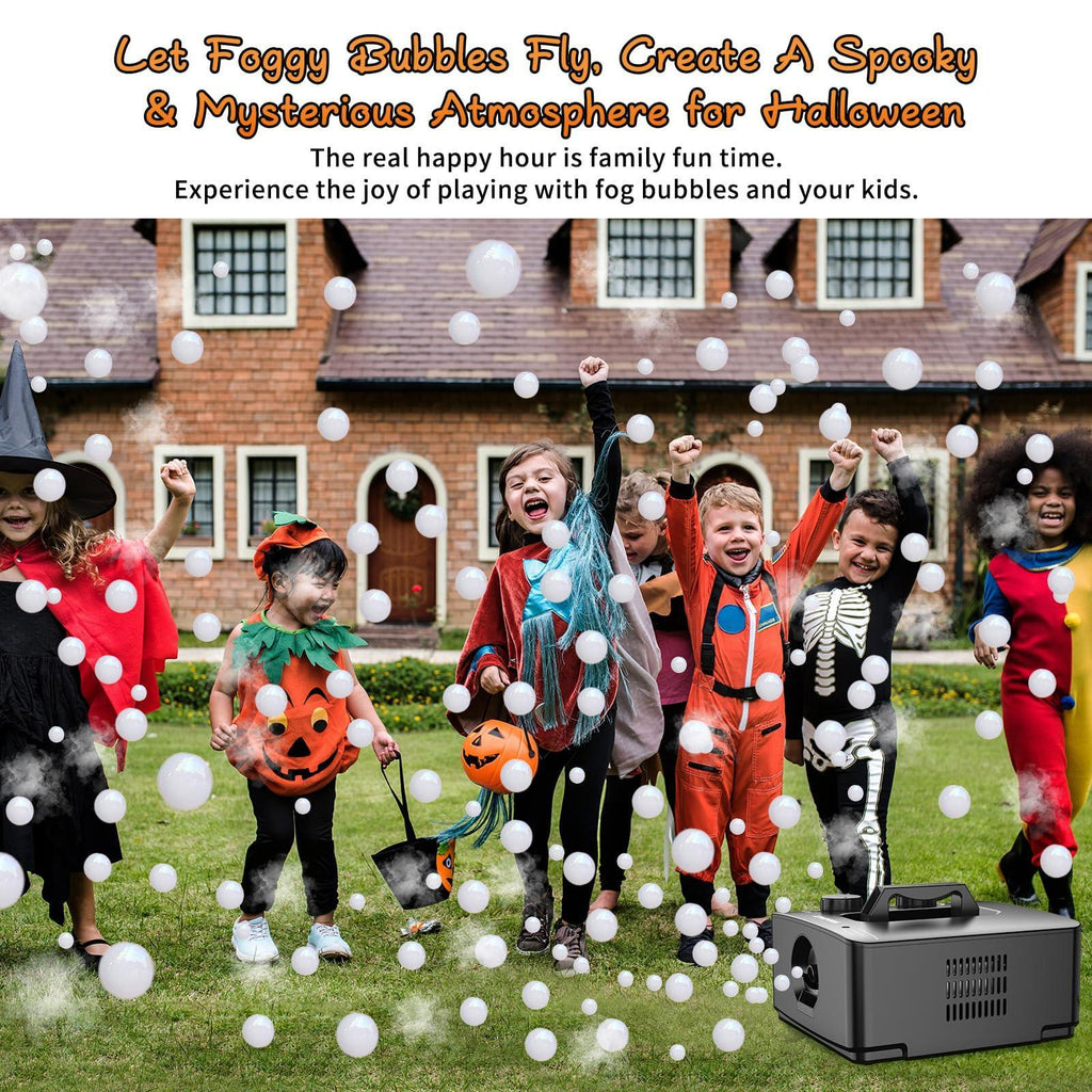 Fog Bubble Machine, 2 in 1 Smoke Bubble Maker, 400W No-Spill Smoke Bubble Blower, Make Colorful Bubbles | White Fog Bubbles for Indoor Outdoor Birthday Halloween Party - Unique Gift Market