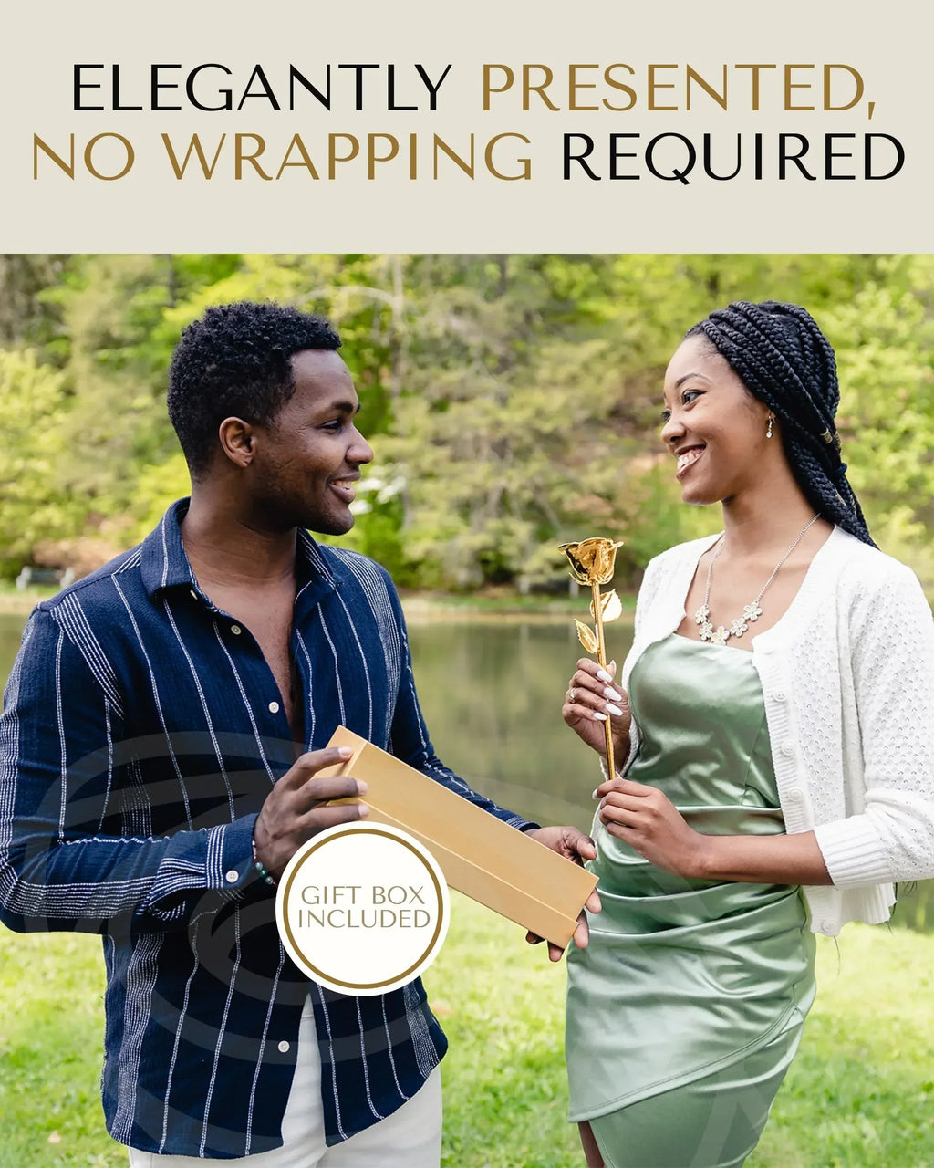 Forever Rose 24K Gold Dipped Real Rose – Handmade, Long-Lasting Preserved Flower in Gold Gift Box – Romantic Gift for Anniversary, Valentine's Day, Mother's Day, Birthday, Wedding, Wife, Girlfriend - Unique Gift Market