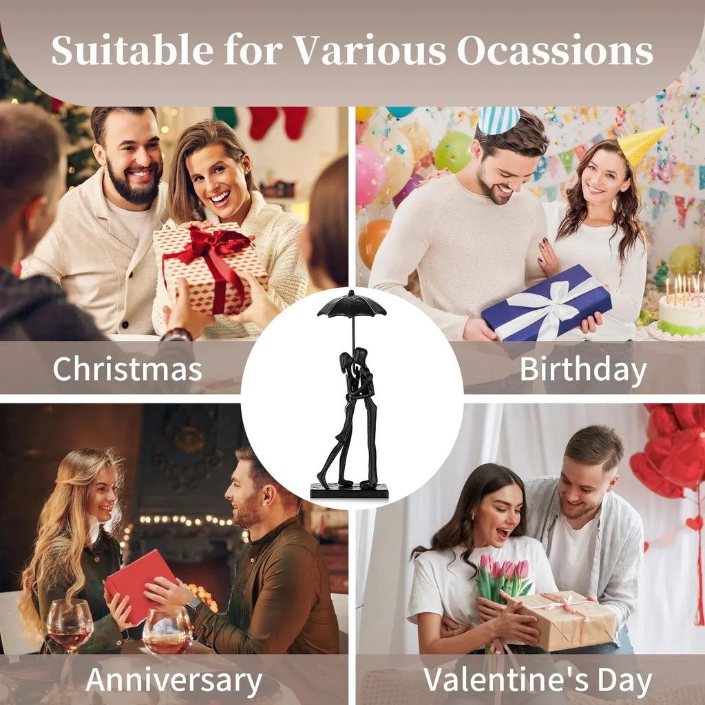 Sziqiqi Anniversary Wedding Gifts for Couple: 6th Anniversary Iron Gifts for Him Her Women Couples - 6 Year Wedding Gift for Christmas Valentines Birthday - Couple Dancing Figurines - Unique Gift Market