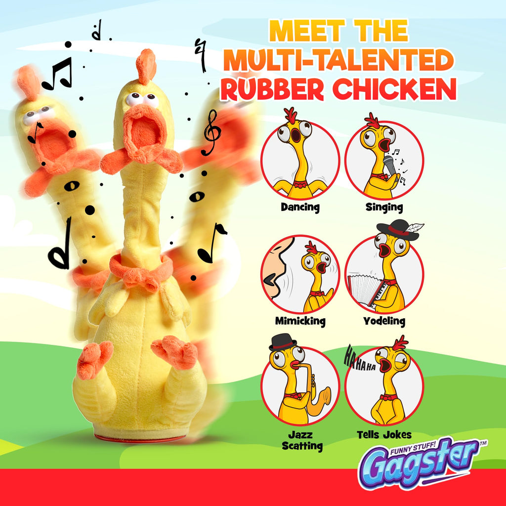 Gagster Dancing Hot Dog - Sings, Yodels, Tells Jokes - Funny Talking Decor Toy for Kids & Adults