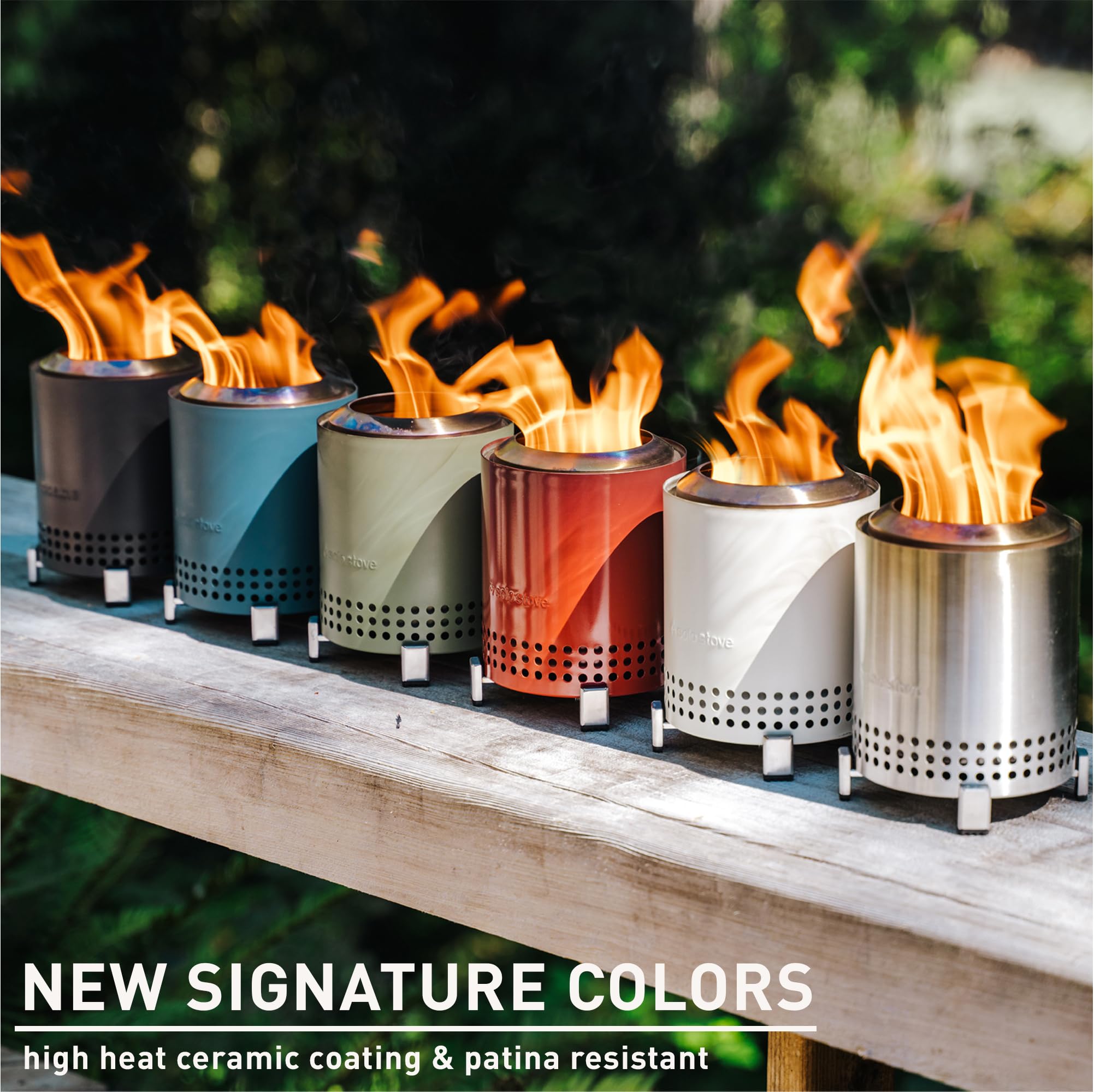 Solo Stove Mesa XL, 7 Inch Tabletop Fire Pit with Stand - Smokeless, Stainless Steel Fire Pit for Camping, Outdoor & Patio- Wood Burning or Pellet Fueled Portable Bonfire, 2.3lbs, Ash