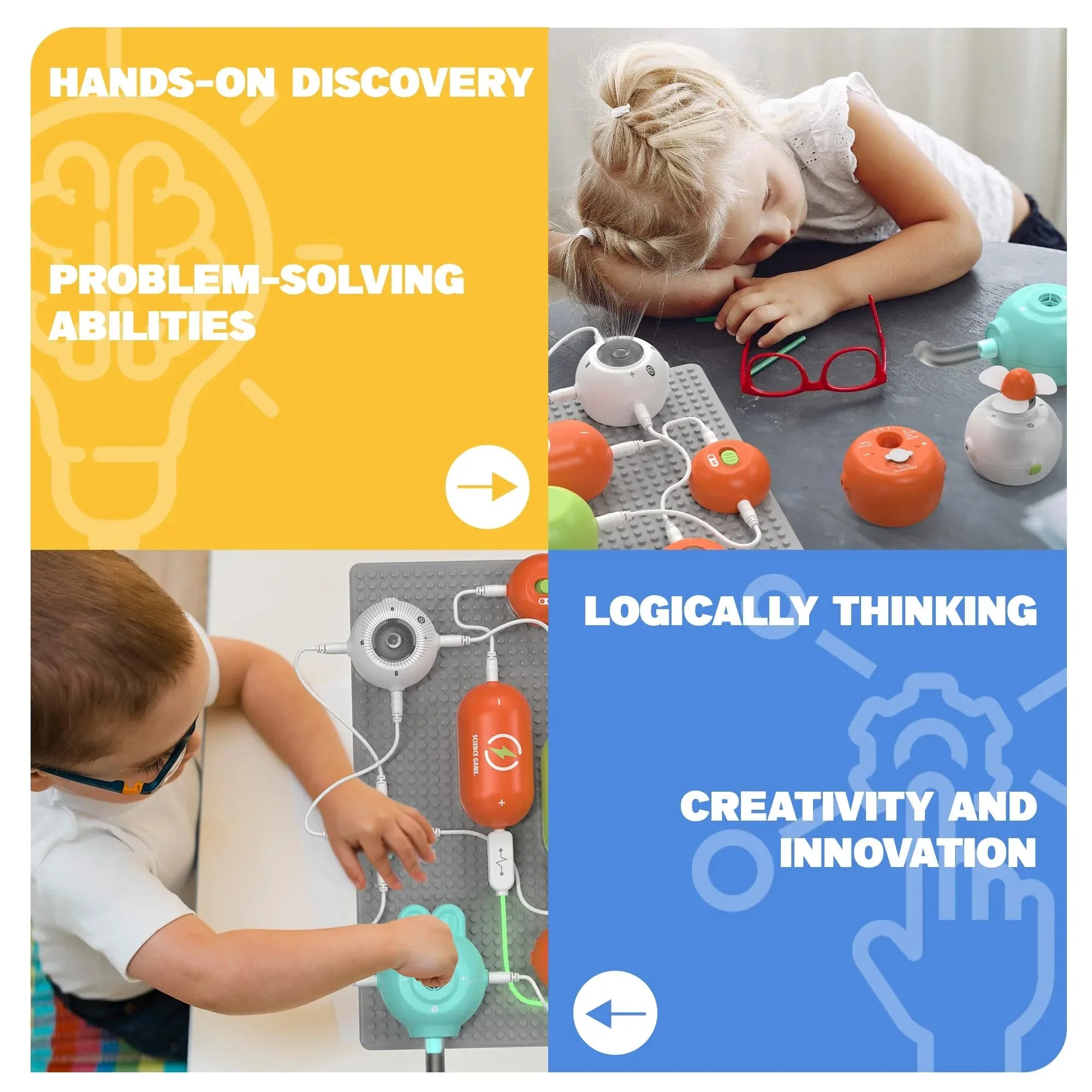 Science Kits for Kids - STEM Kits for Kids, Electronics Exploration Kit, Over 420 Projects, 35 Circuit Parts, STEM Educational Toy Gifts for Kid Boys Girls Ages 3 4 5 6 7 8 9 10 11 12 - Unique Gift Market