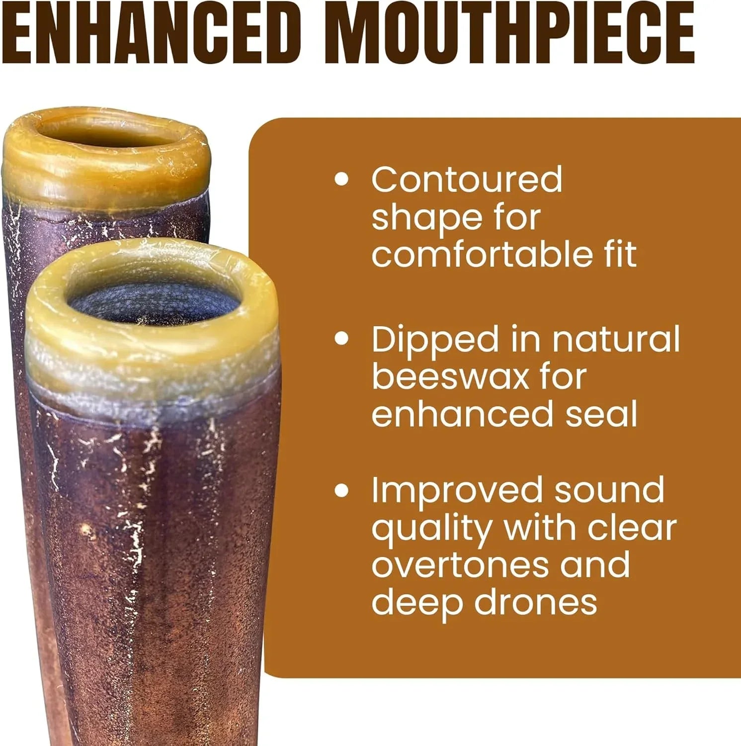Modern Didgeridoo Instrument – Hand-fired with Beeswax Mouthpiece, Durable and Lightweight, Ideal for Beginners – Key of D - Unique Gift Market